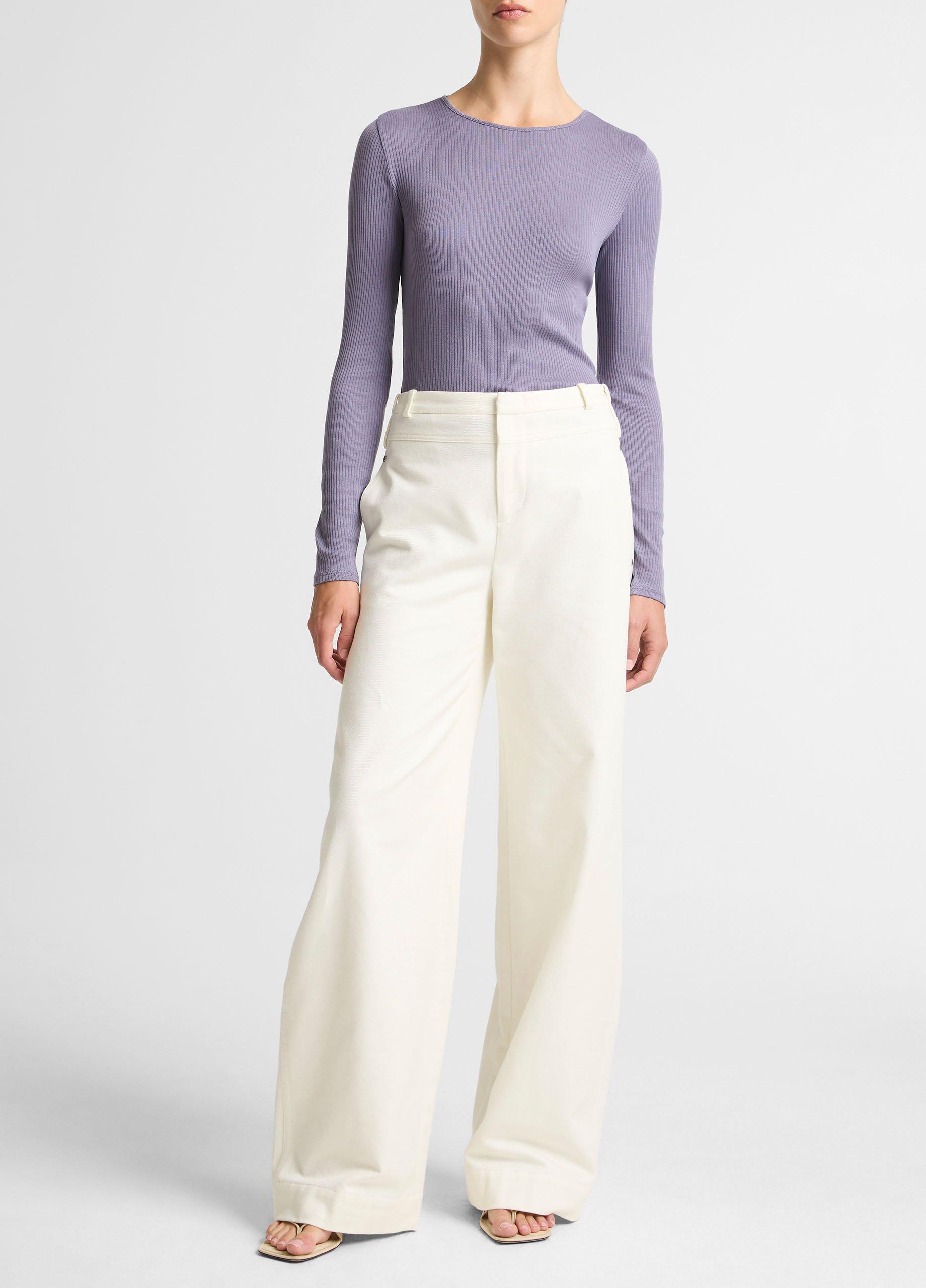 Ribbed Pima Cotton Long-Sleeve T-Shirt image number 3