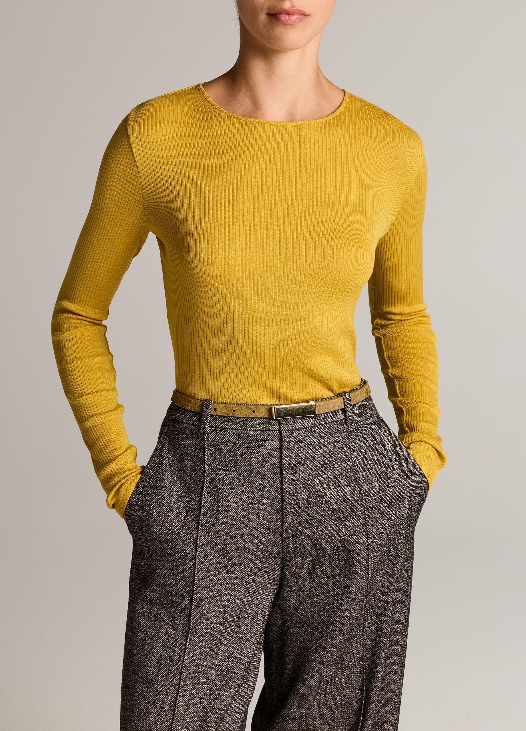 Ribbed Pima Cotton Long-Sleeve T-Shirt image number 0