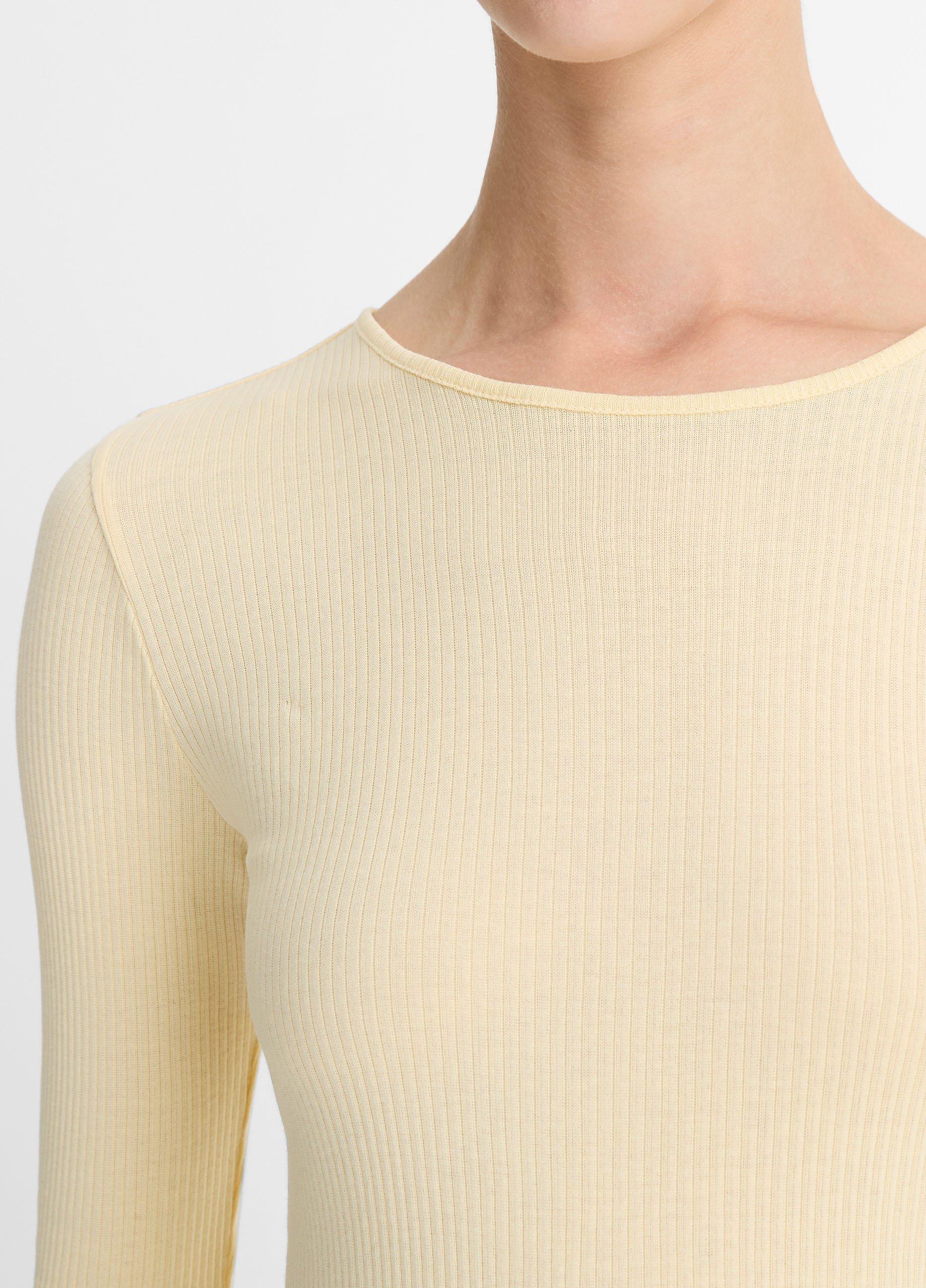 Ribbed Pima Cotton Long-Sleeve T-Shirt image number 1