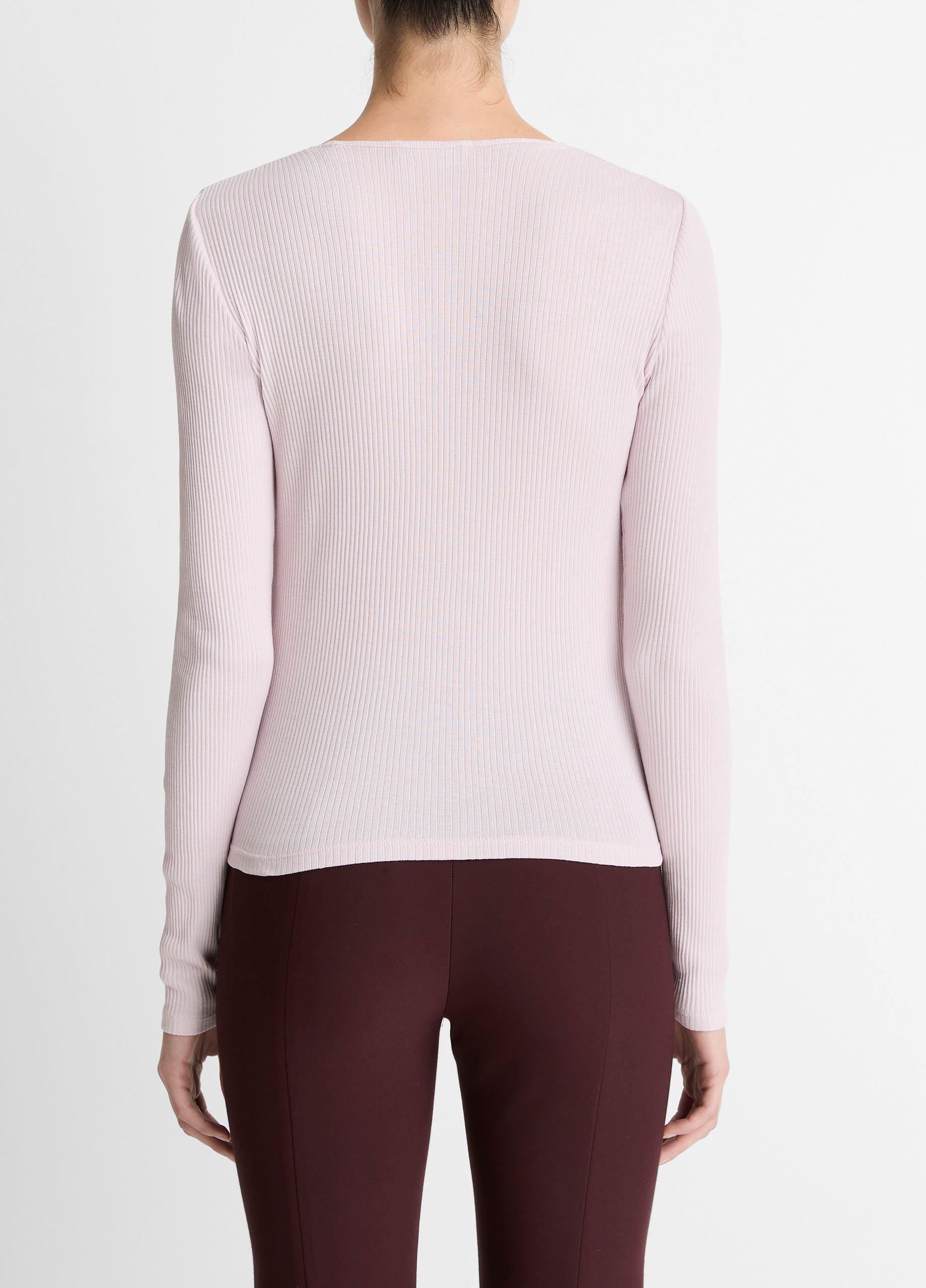 Ribbed Pima Cotton Long-Sleeve T-Shirt image number 2