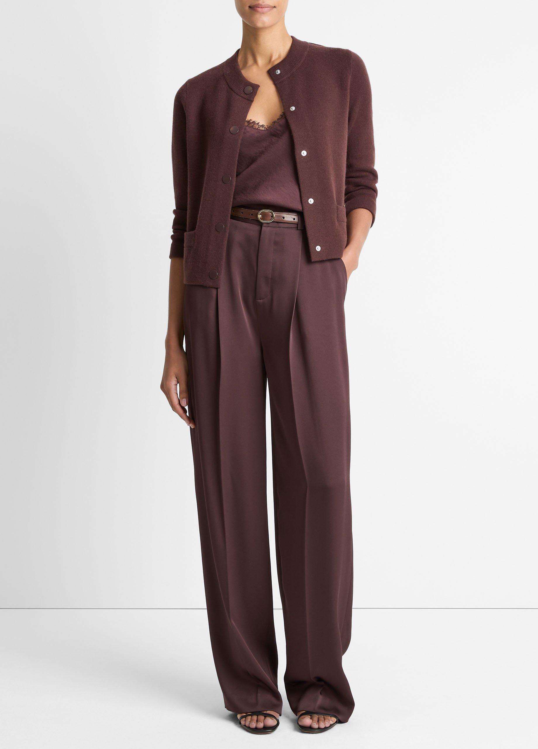 Wool-Blend Shrunken Snap Cardigan image number 3