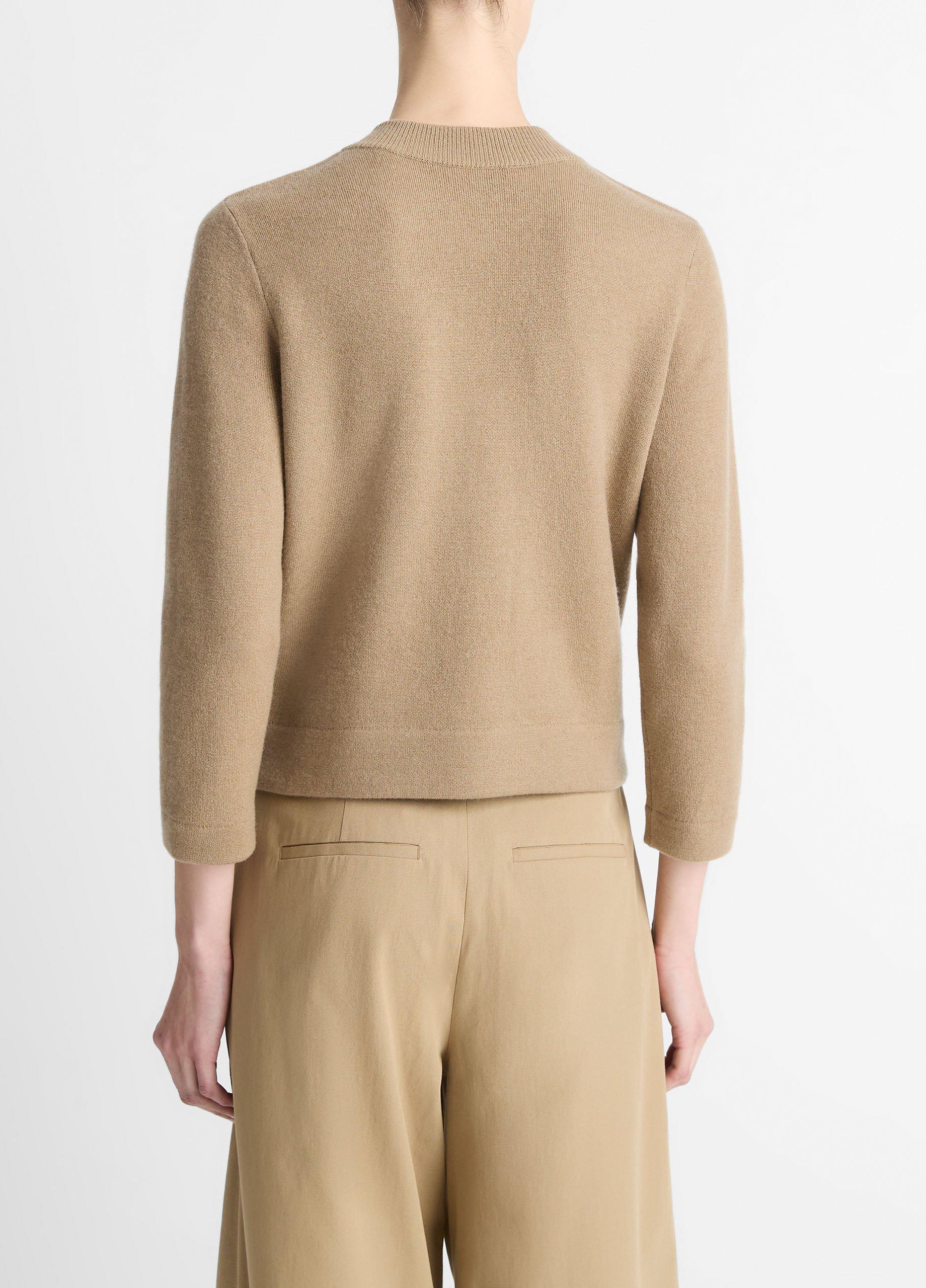 Wool-Blend Shrunken Snap Cardigan image number 2