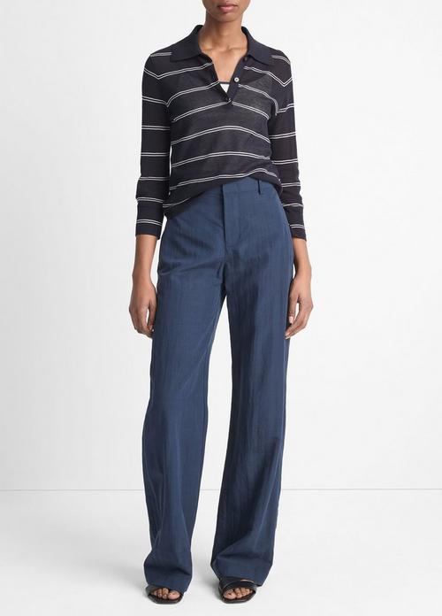 Striped Italian Cotton Piqu&eacute; Polo Shirt