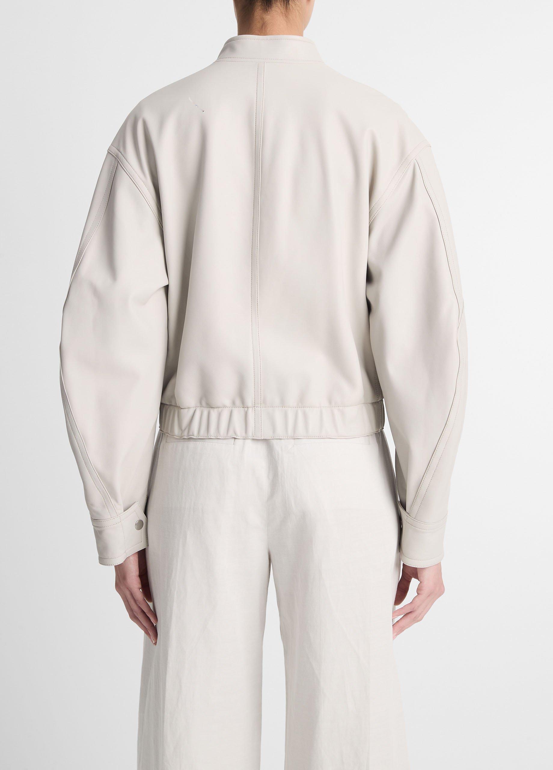 Thumbnail of Leather Cropped Bomber Jacket
