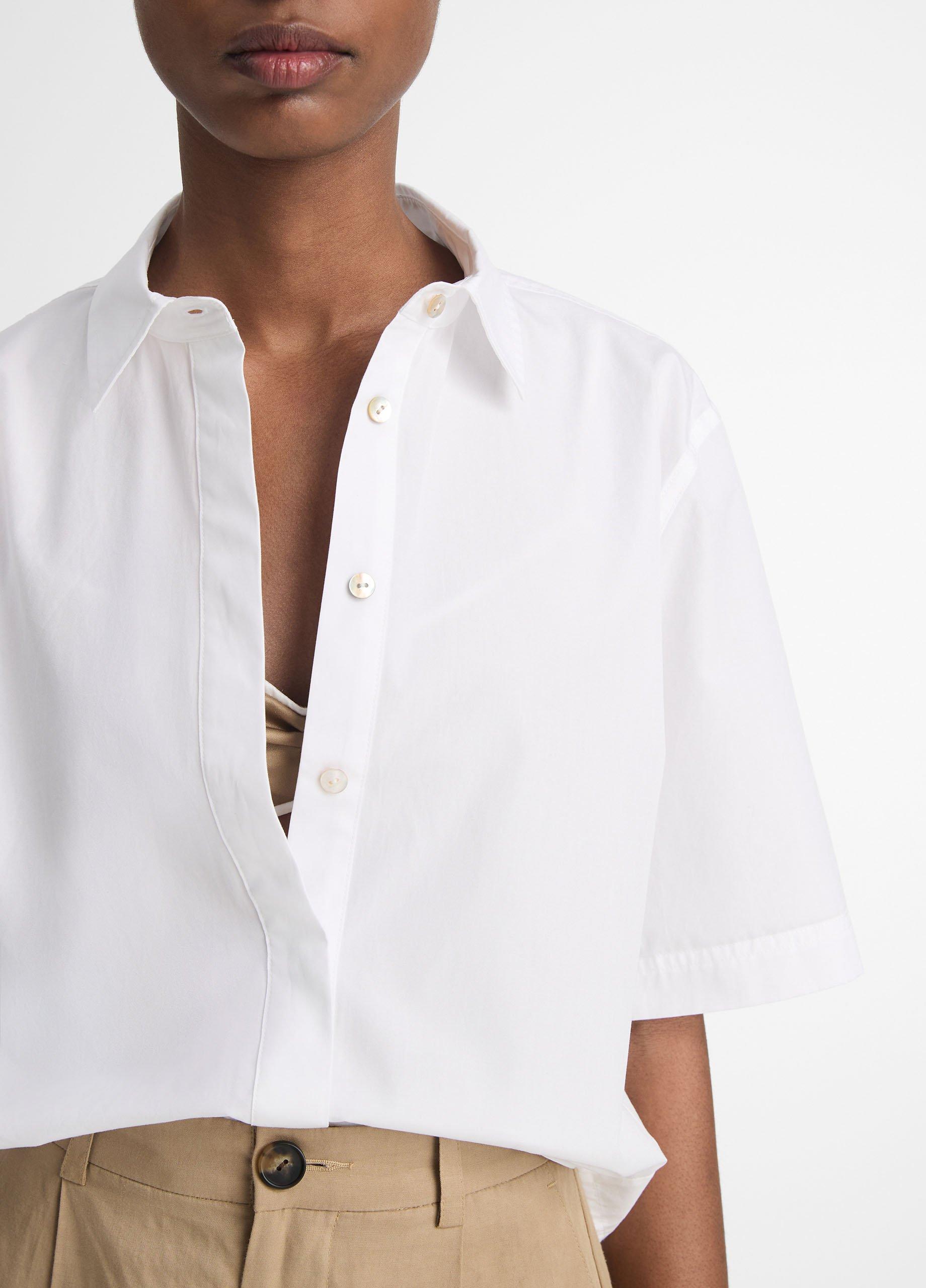 Thumbnail of Cotton Short-Sleeve Cropped Shirt