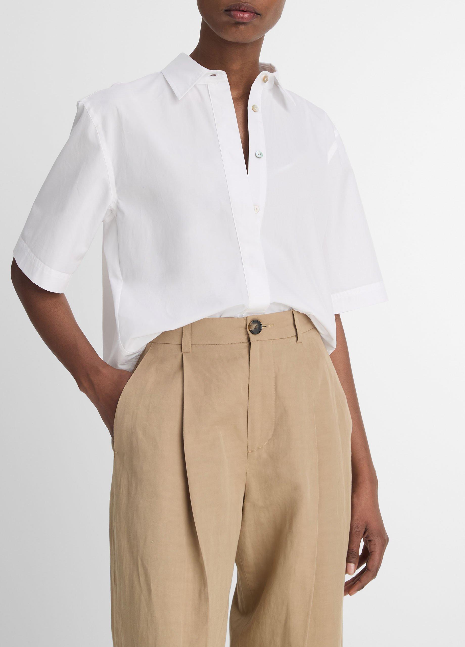 Thumbnail of Cotton Short-Sleeve Cropped Shirt