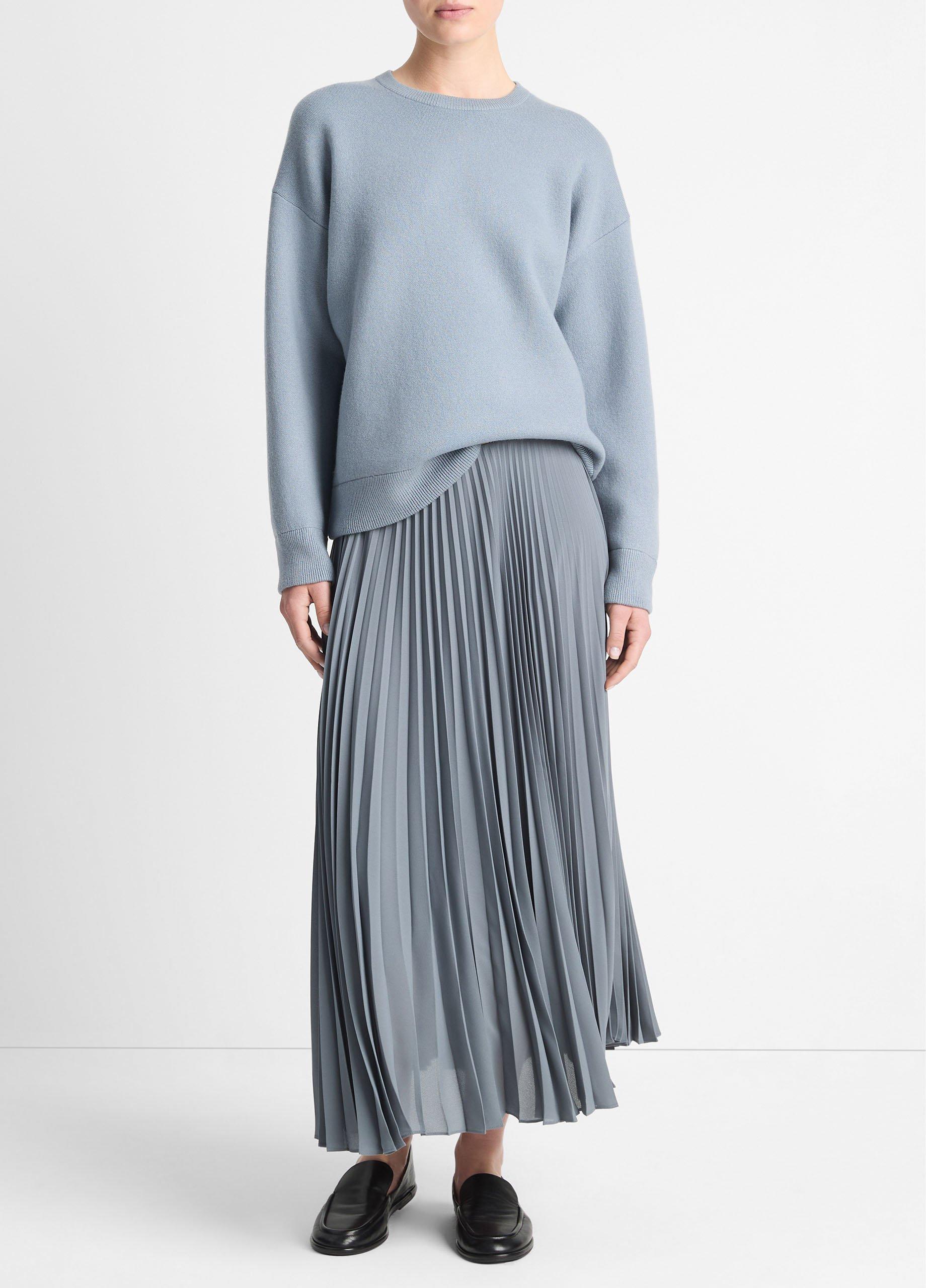 Draped Pleated Skirt in Dresses Skirts Vince