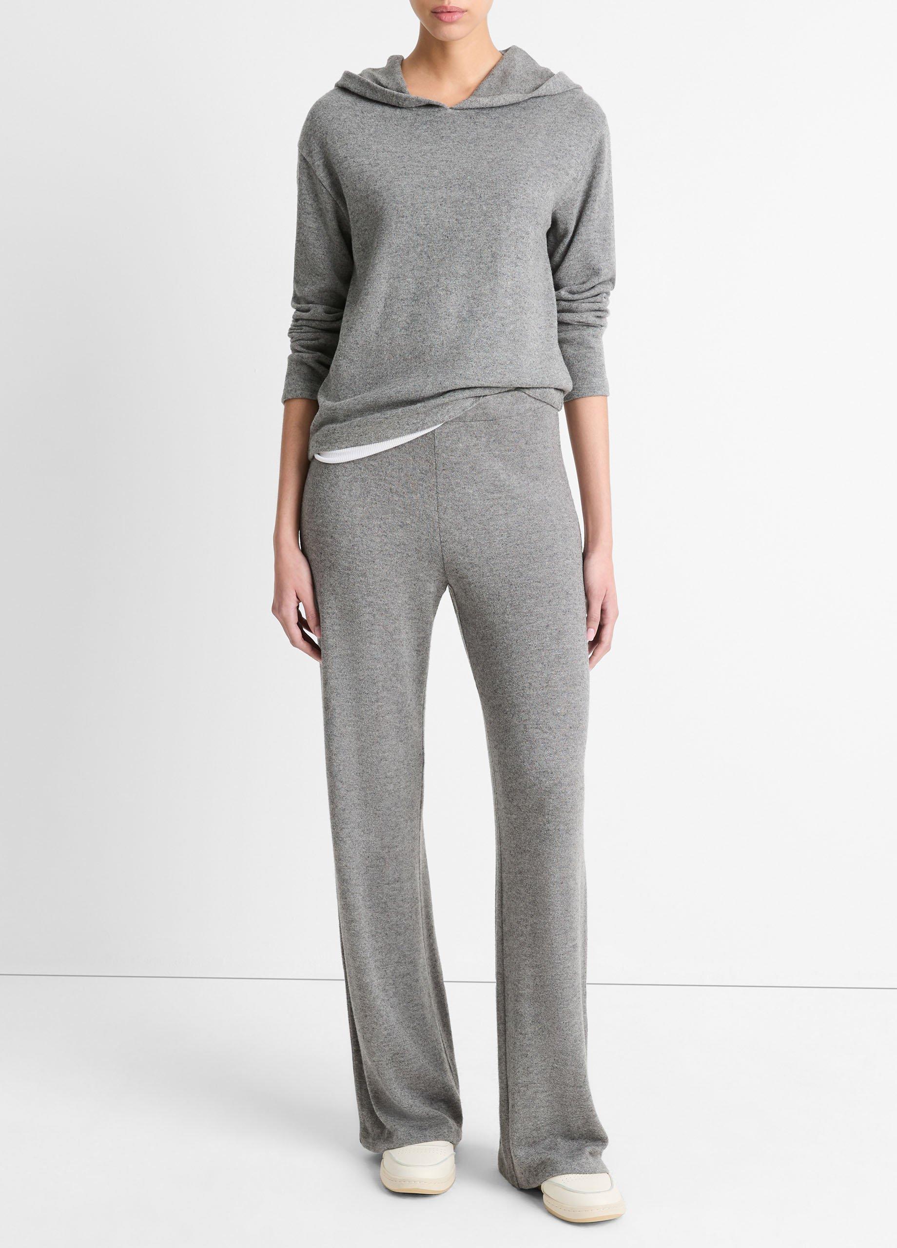 Women's Cozy Wide-Leg Pant, Dark Heather Grey, Size XL Vince