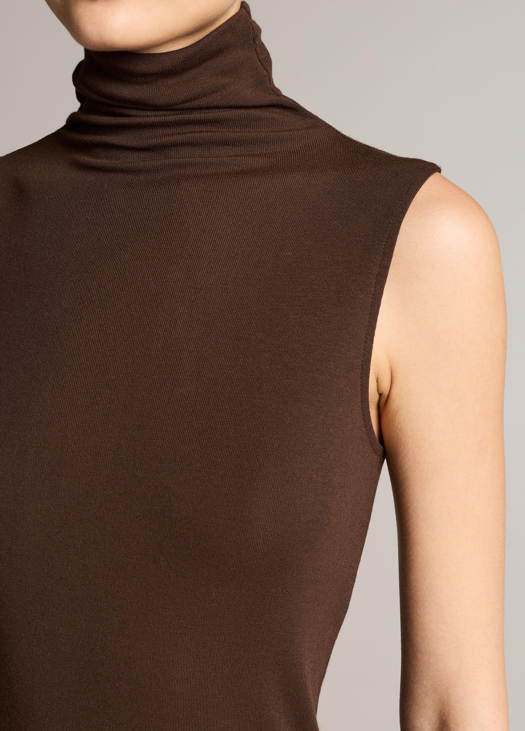Jersey Sleeveless Turtleneck image number 1