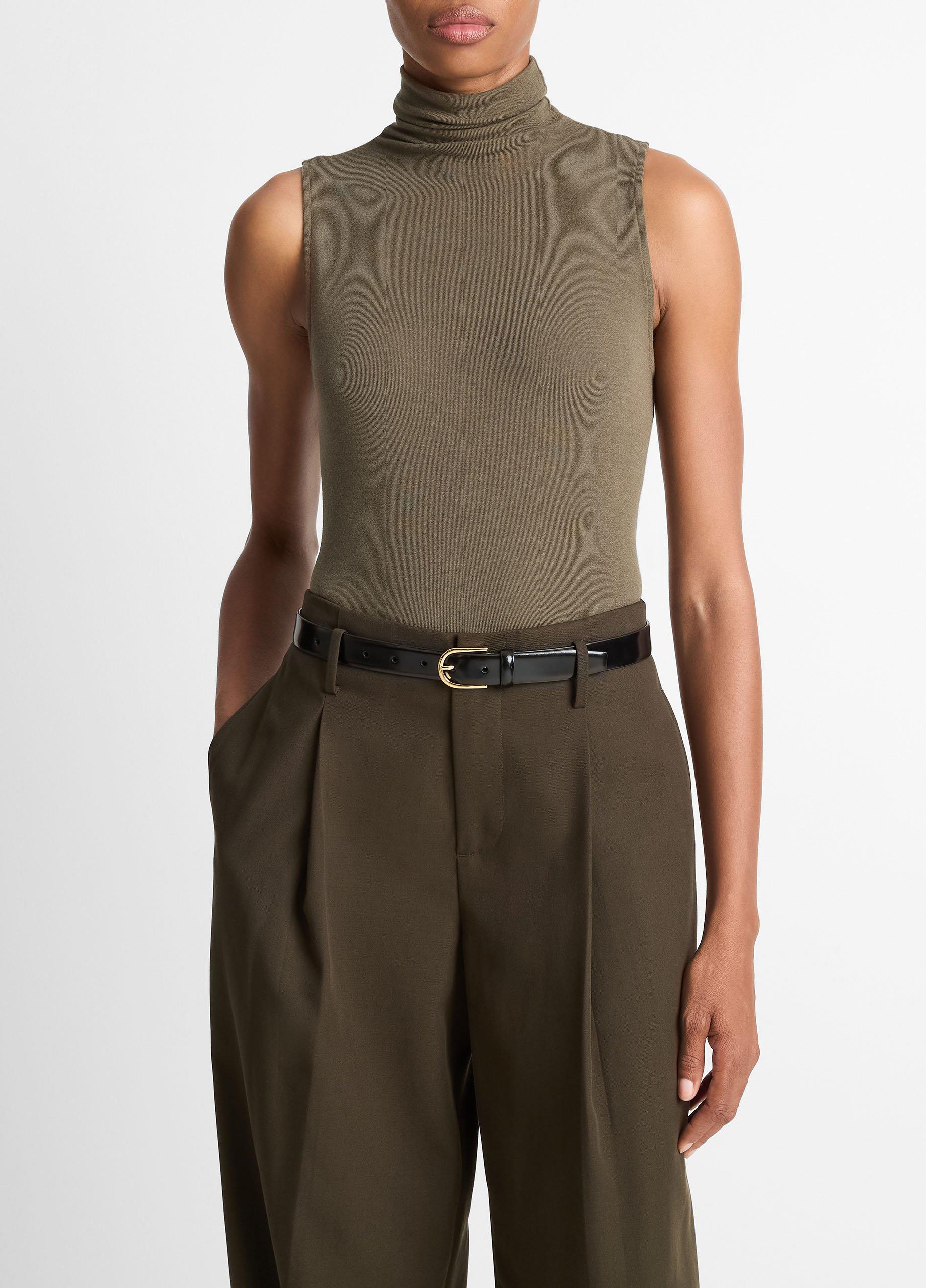 Jersey Sleeveless Turtleneck image number 0