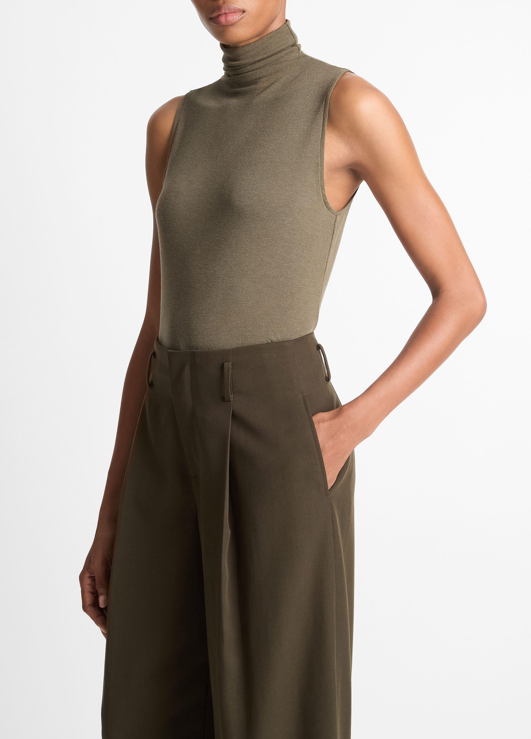 Jersey Sleeveless Turtleneck image number 1