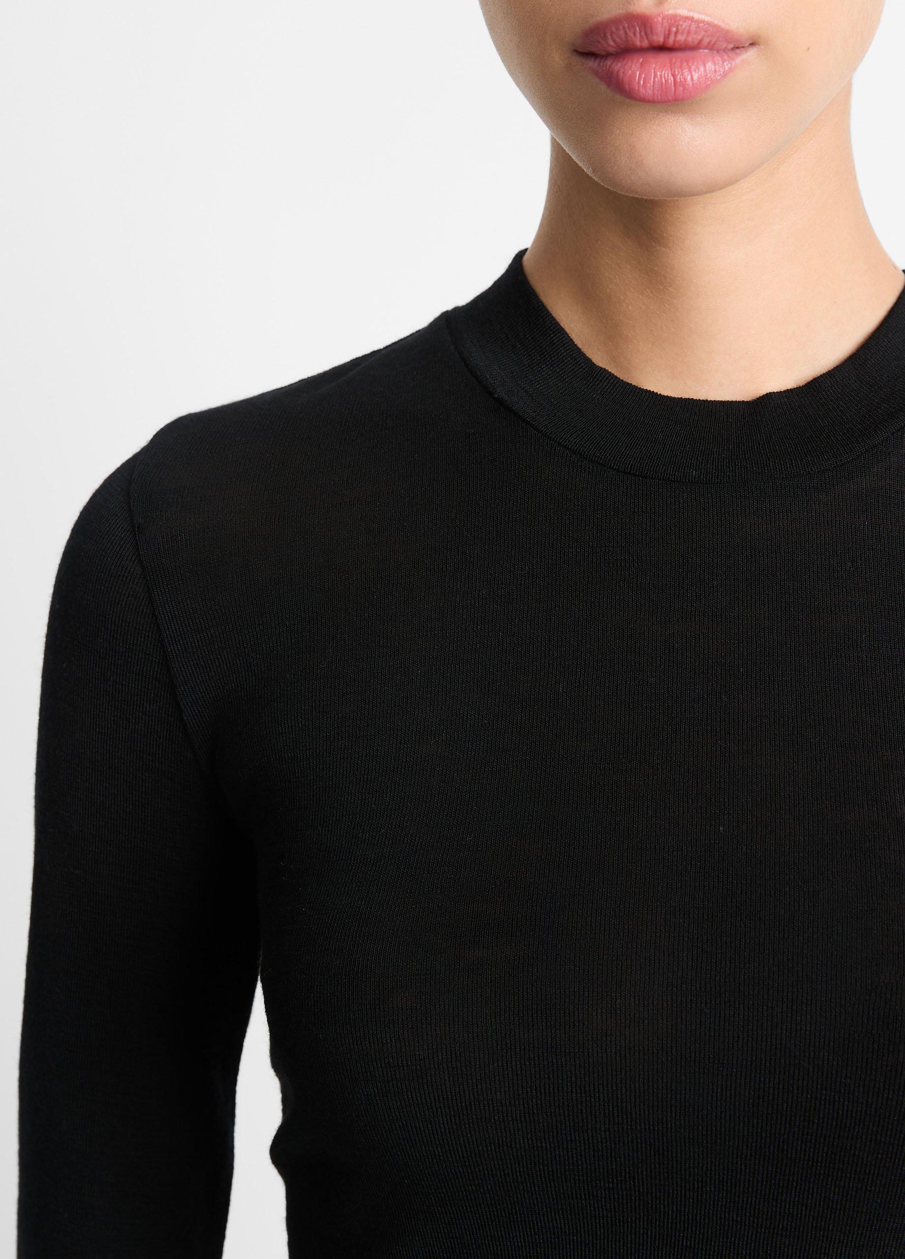【新品】ムーンキャッスル⭐︎ WOOL HEAVY WEIGHT MOCKNECK Merino Cropped Turtleneck Top in Regenerative Wool | EILEEN