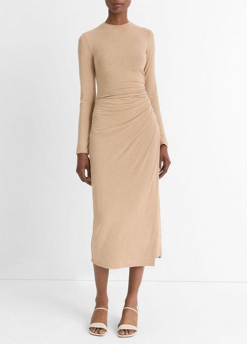 Side-Drape Midi Skirt