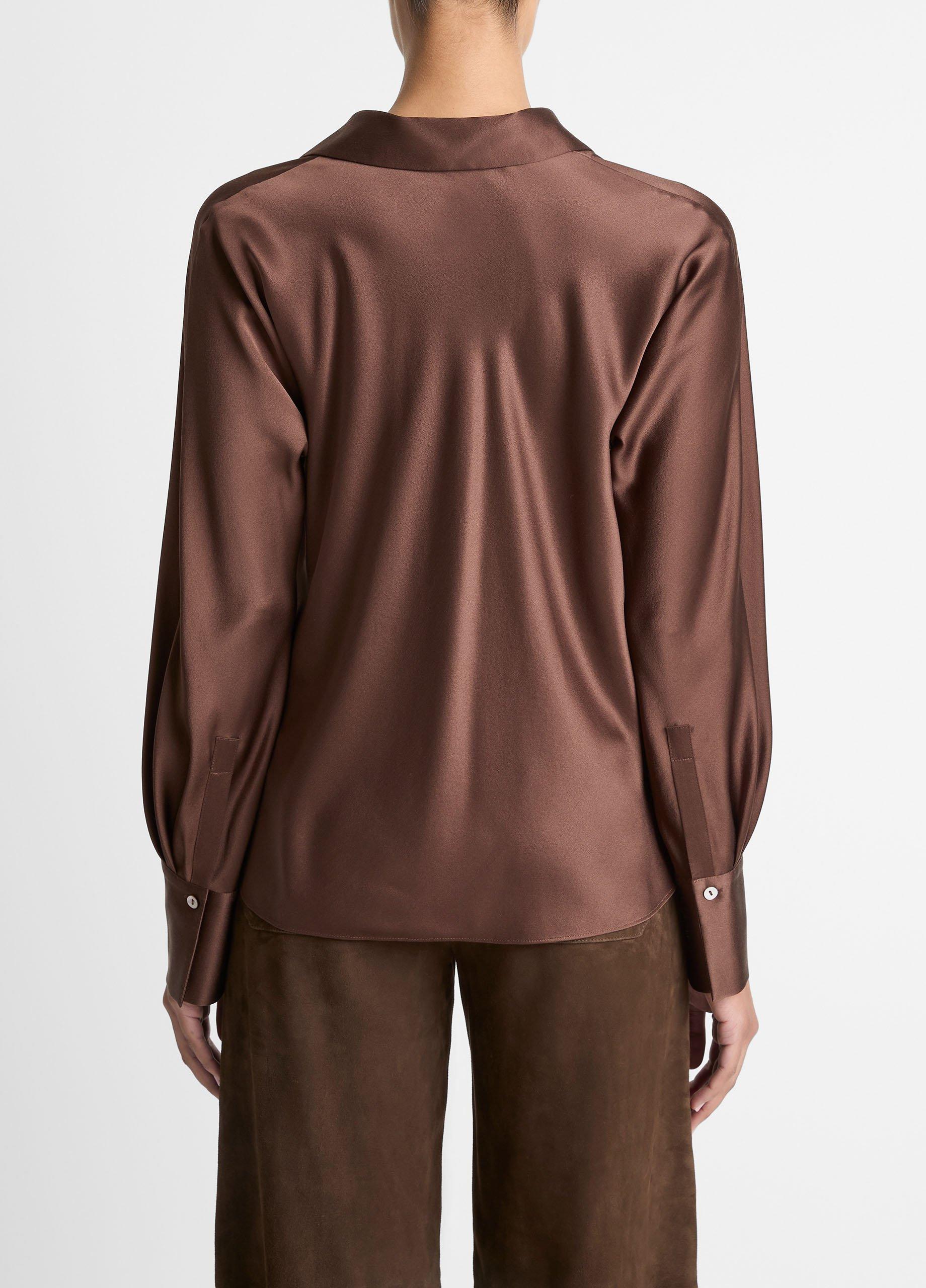 Silk Bias Long-Sleeve Blouse image number 2