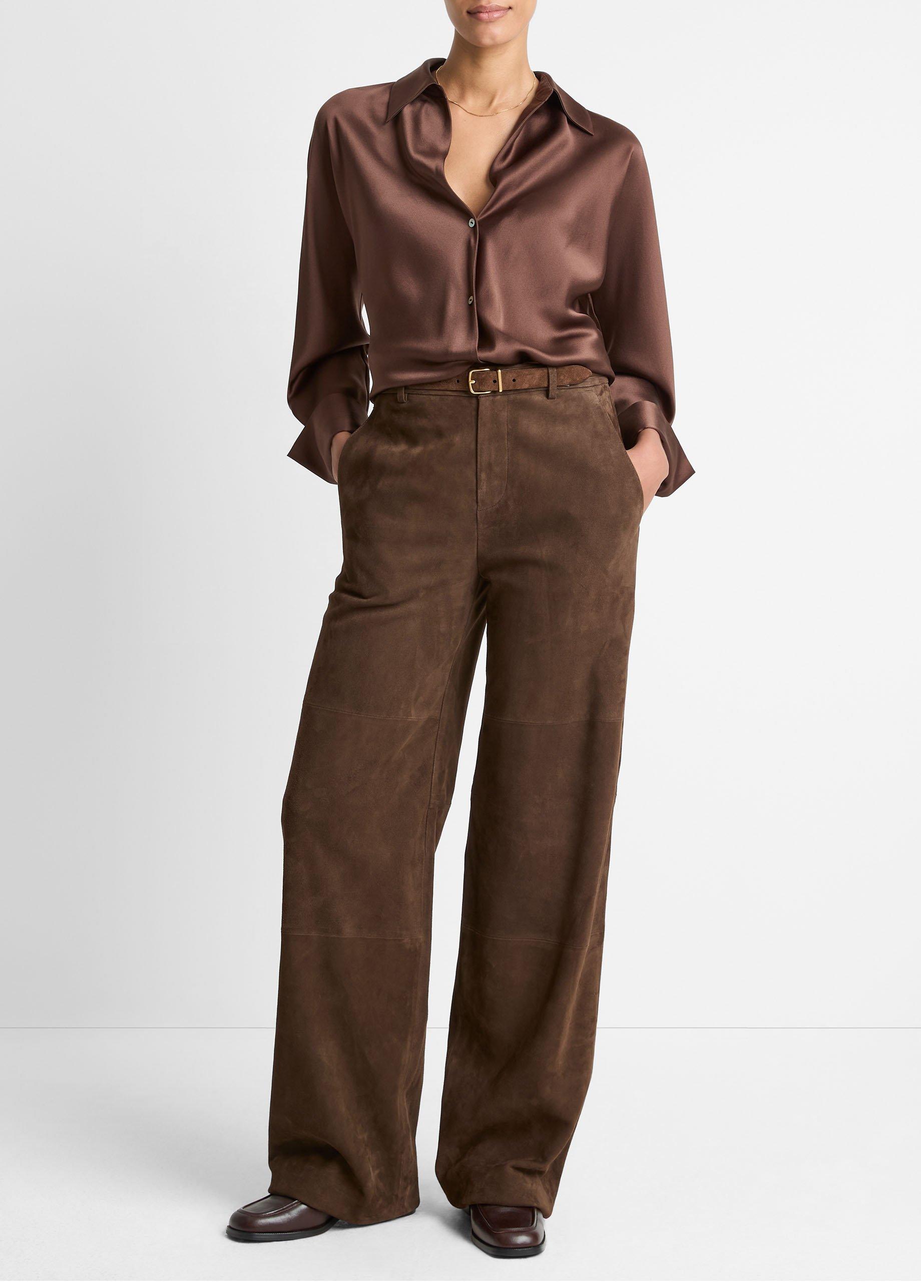 Silk Bias Long-Sleeve Blouse image number 3