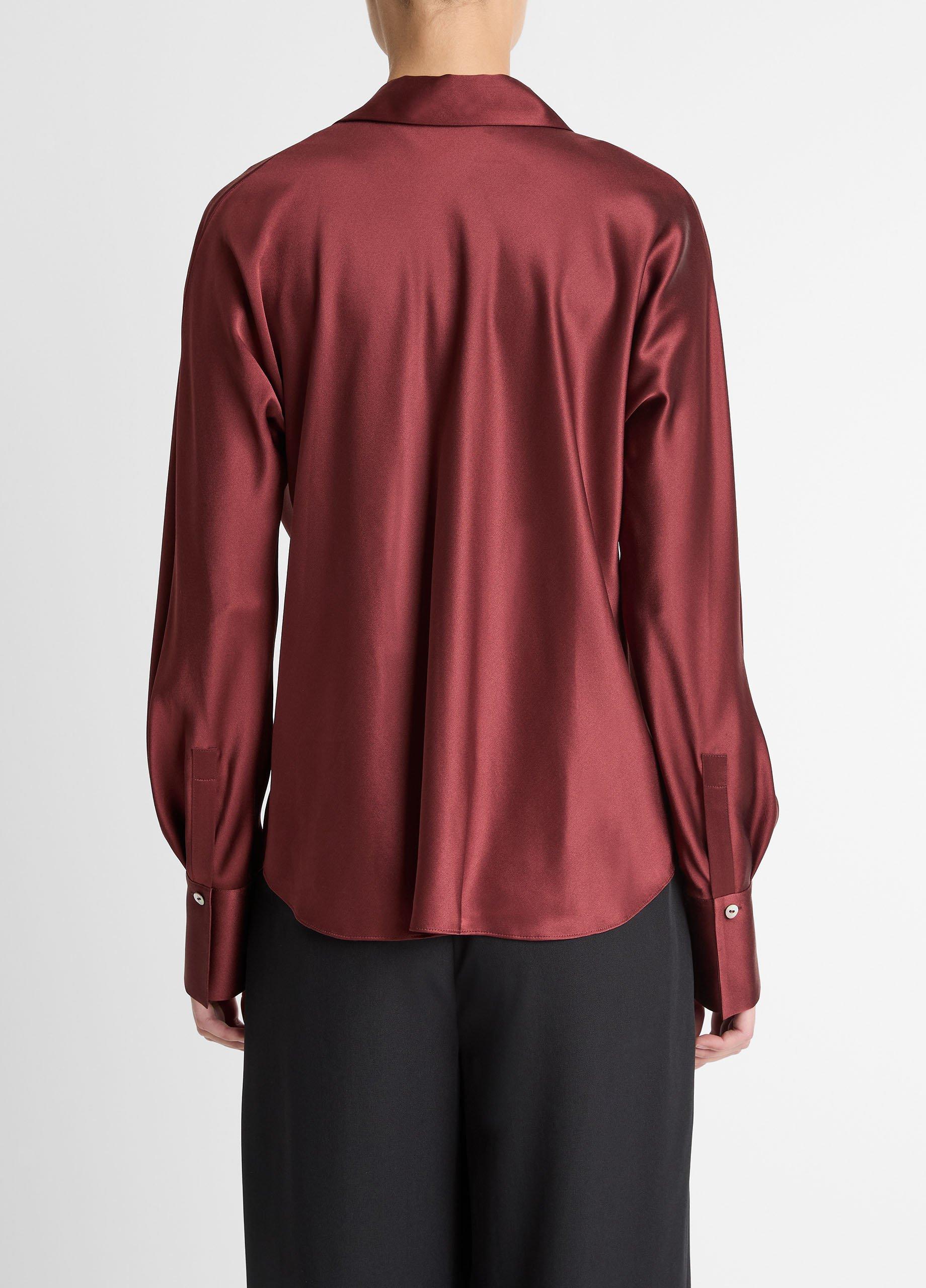 Silk Bias Long-Sleeve Blouse image number 2