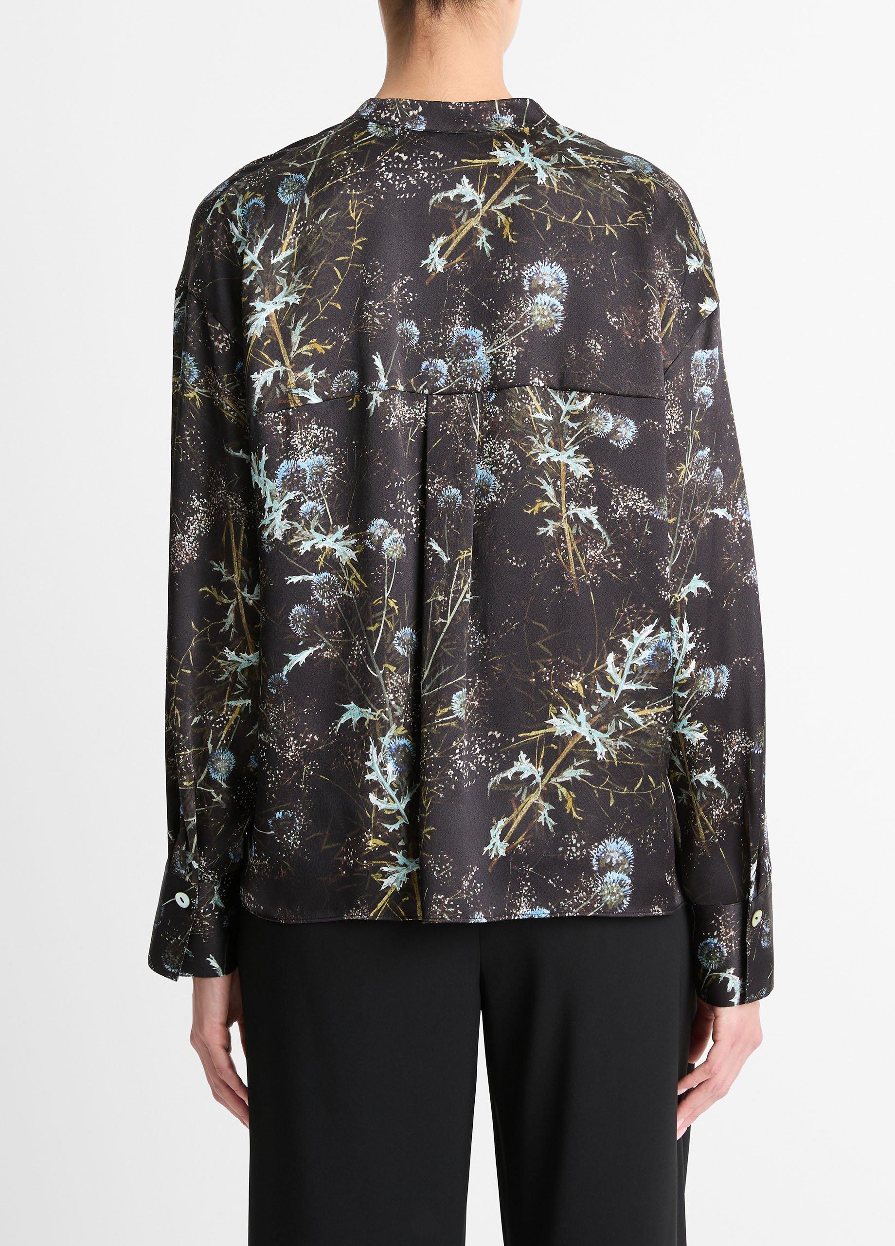Thumbnail of Thistle Silk Draped-Collar Blouse