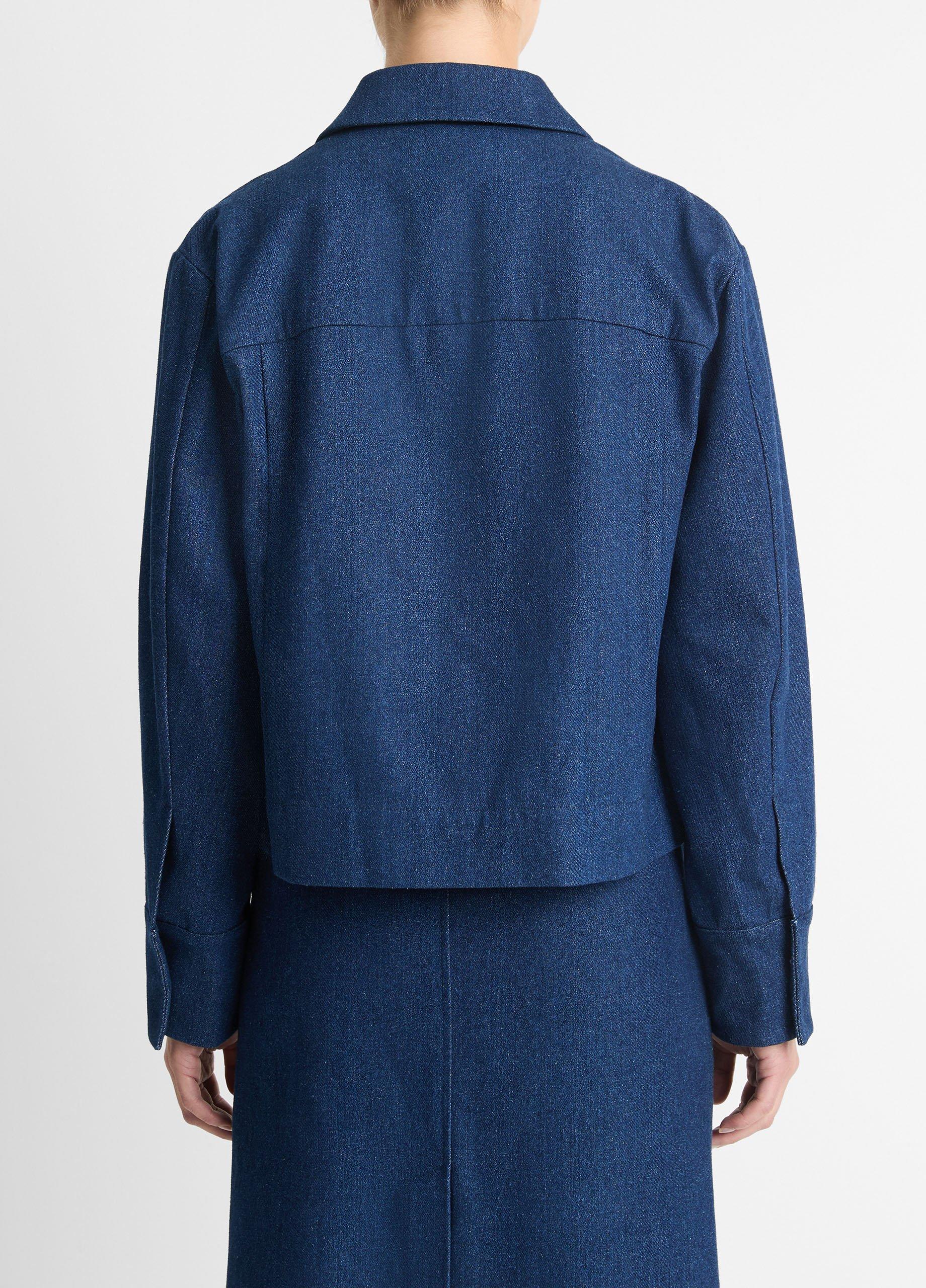 Polished Italian Indigo Cotton Jacket in Jackets & Outerwear