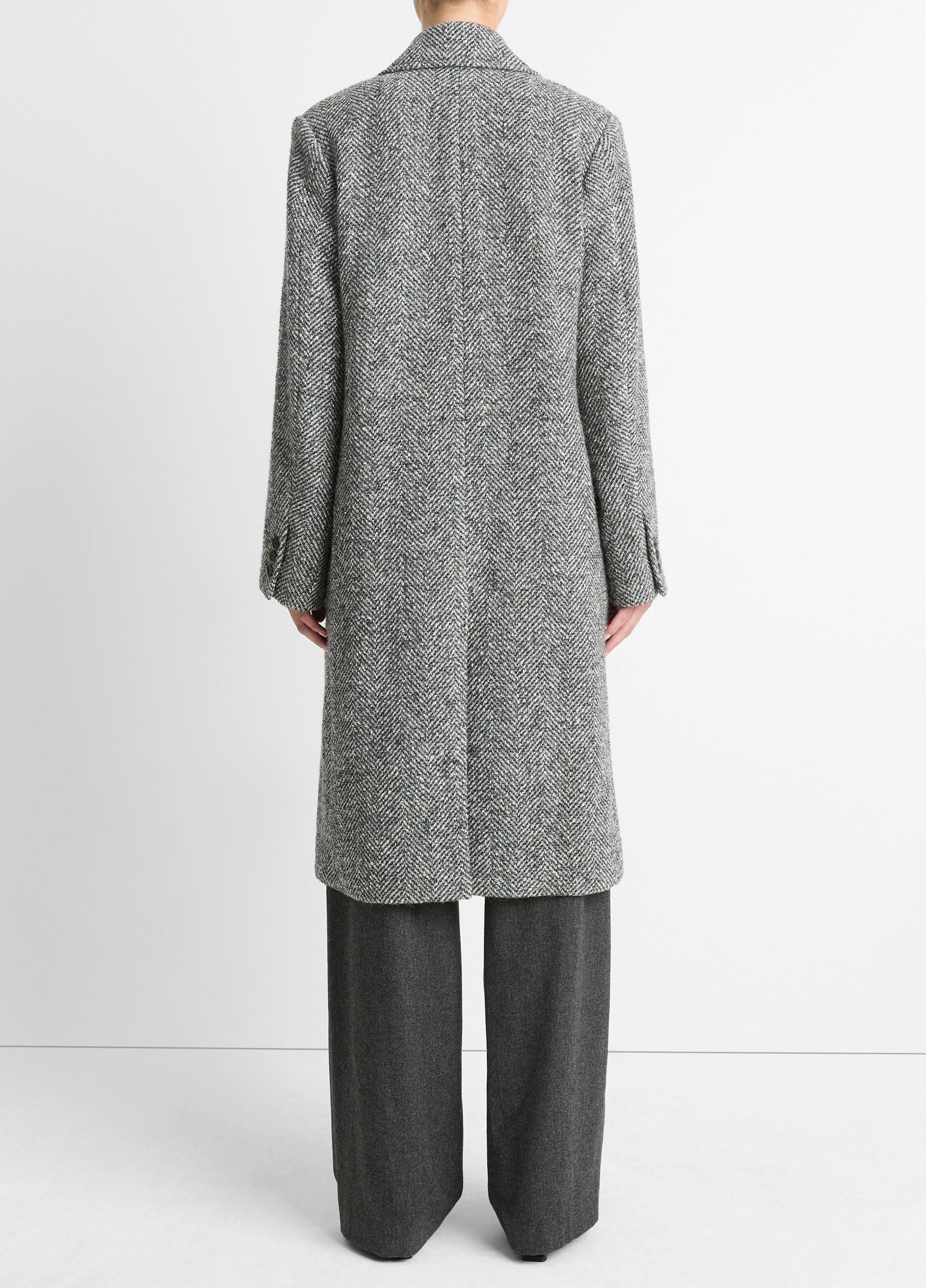Thumbnail of Italian Herringbone Wool-Blend Double-Breasted Coat