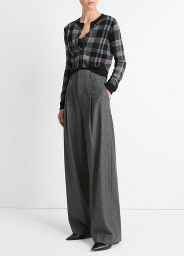 Italian Microcheck High-Rise Trouser in Pants & Shorts | Vince Italian Microcheck High-Rise Trouser in Pants & Shorts | Vince