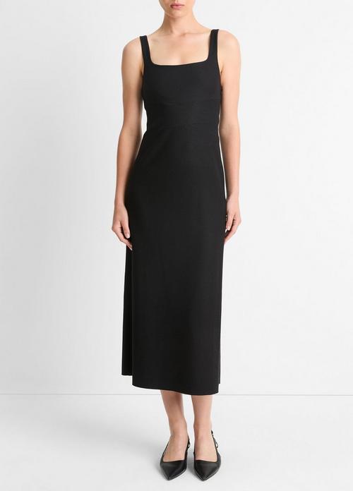 Italian Wool-Blend Column Dress