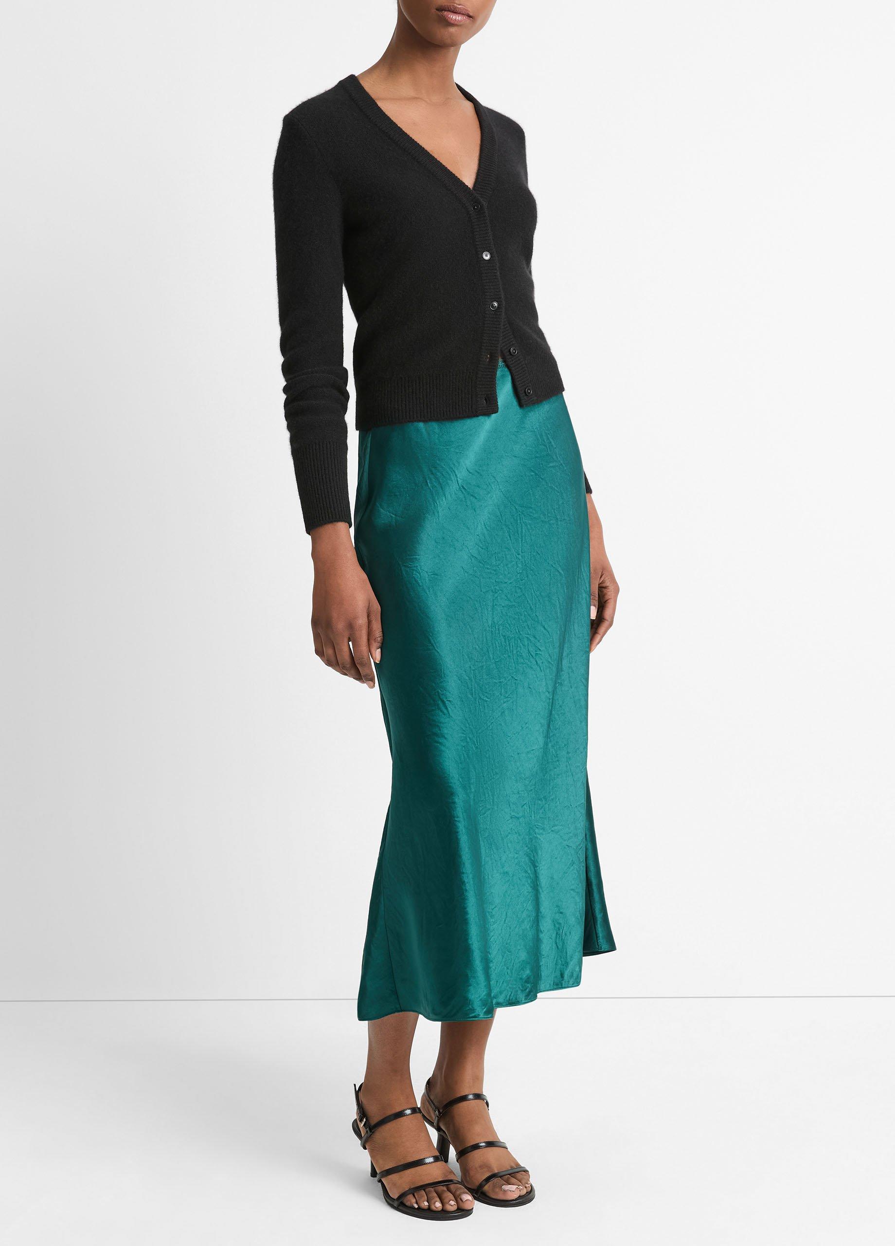 【Vince】 Satin Trouser A Line Skirt サテンAラインスカート Satin A-Line Trouser Skirt in Dresses & Skirts | Vince