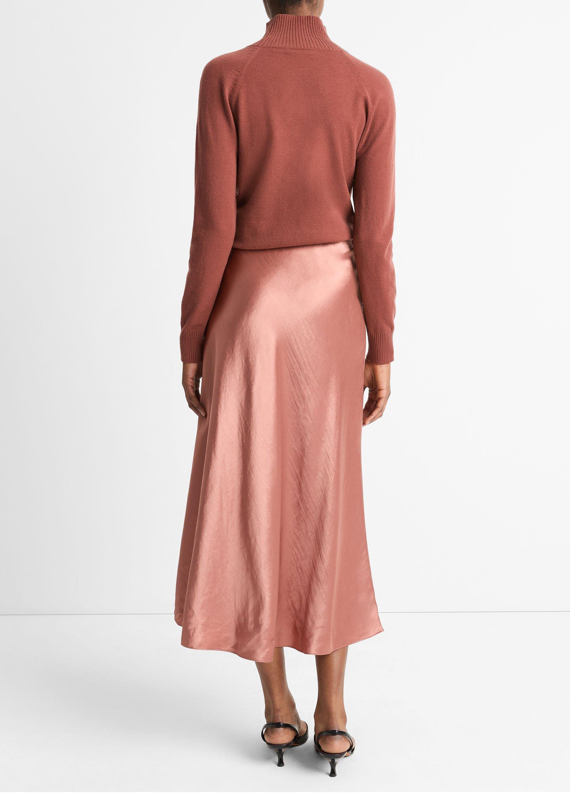 Lingerie-Trim Satin Slip Skirt image number 3