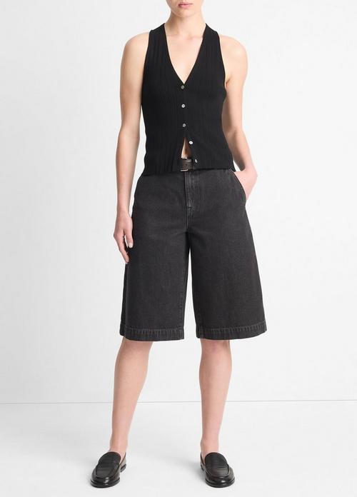 Sleeveless Button-Front Shirt in Short Sleeve | Vince Sleeveless Button-Front Shirt in Short Sleeve | Vince
