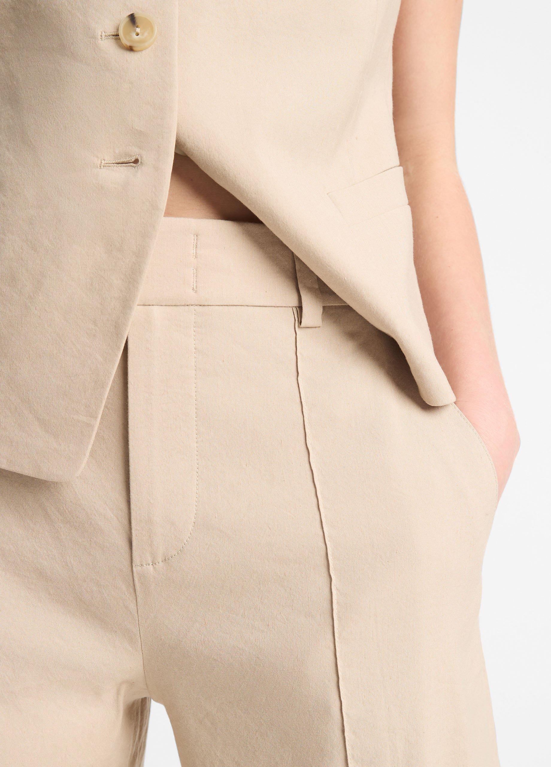 Linen-Blend High-Waist Wide-Leg Pant in Pants & Shorts | Vince
