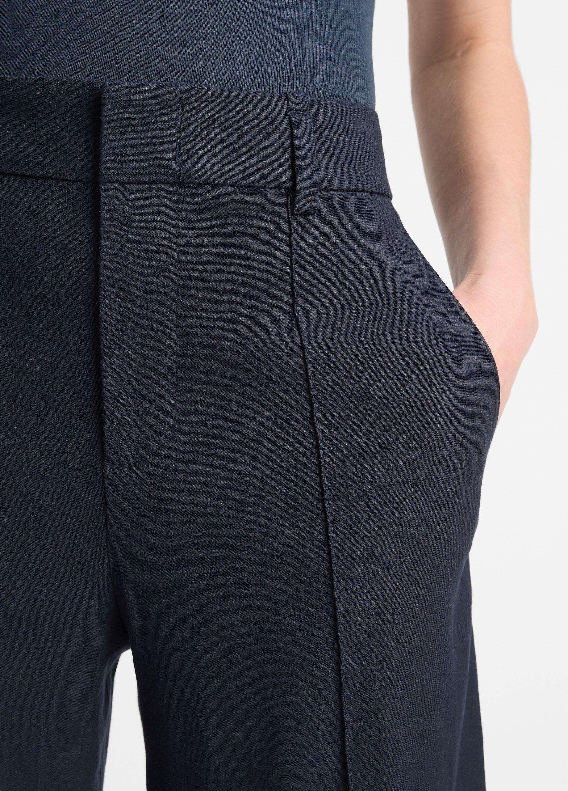 【VINCE】linen-blend straight-leg パンツ Vince Linen-Blend High-Rise Trousers | Saks Fifth Avenue