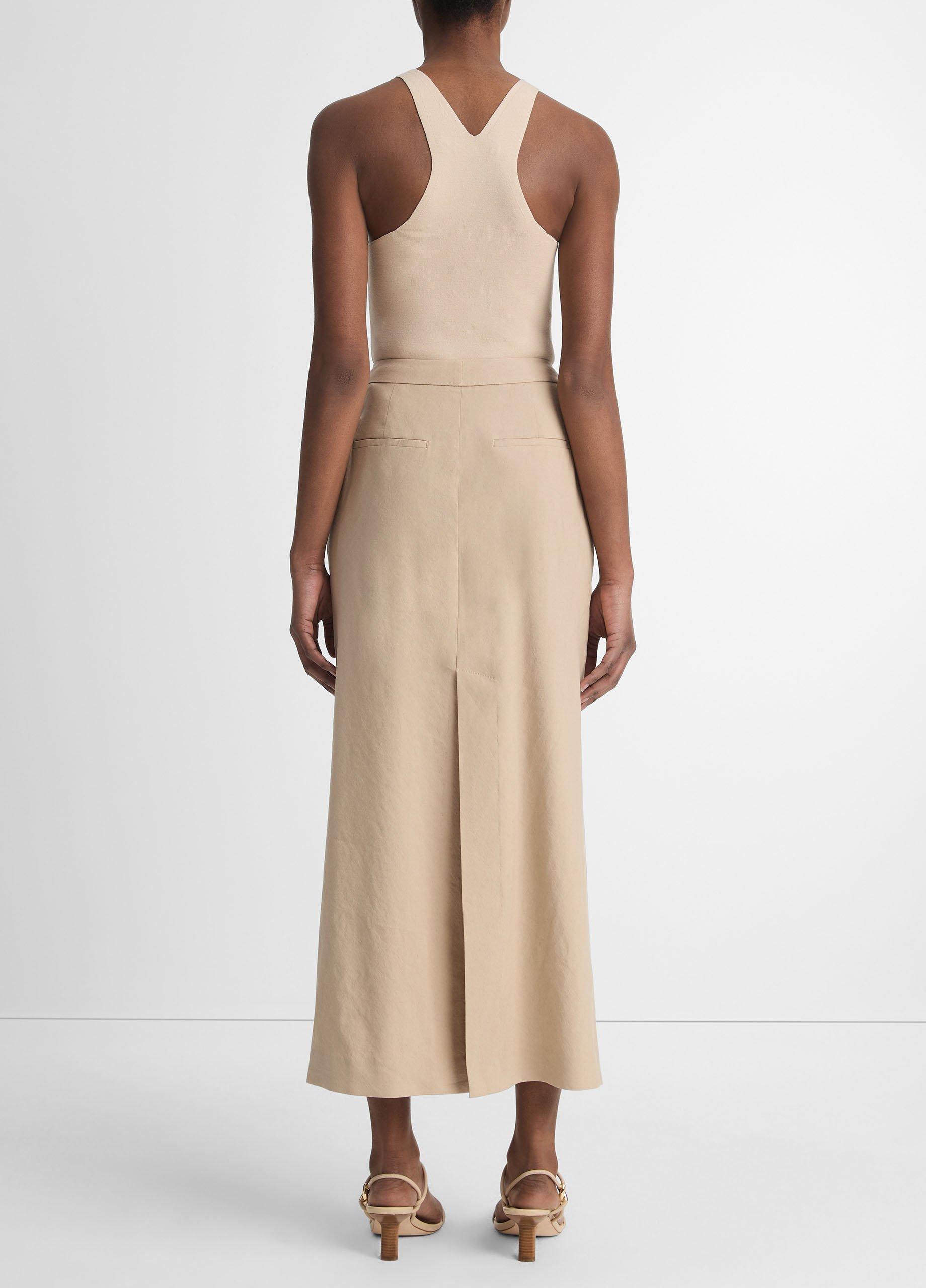 Linen-Blend Mid-Rise Maxi Skirt in Vince Products Women | Vince