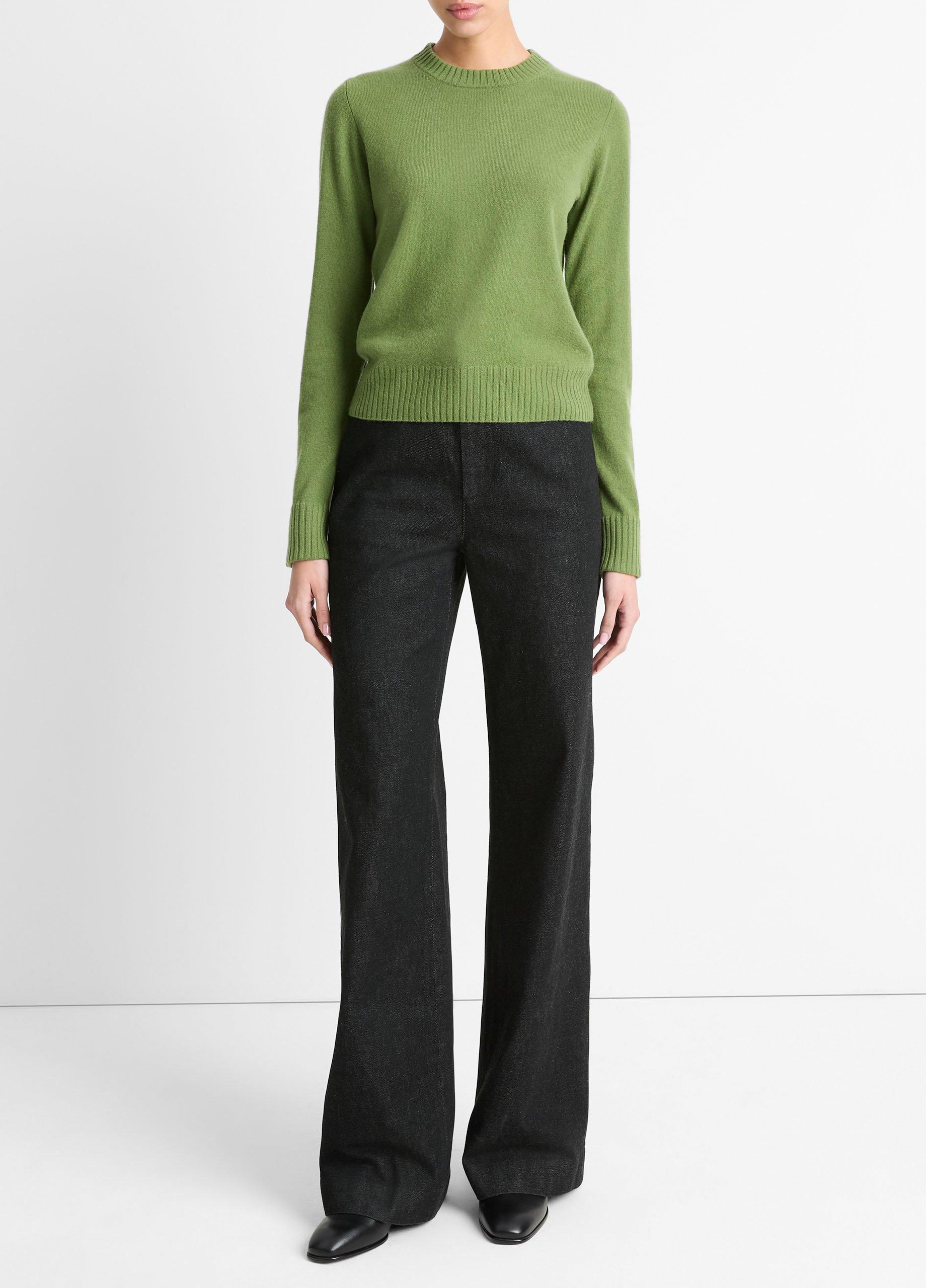 Women's Cashmere Crew Neck Sweater, Sycamore, Size XXS Vince