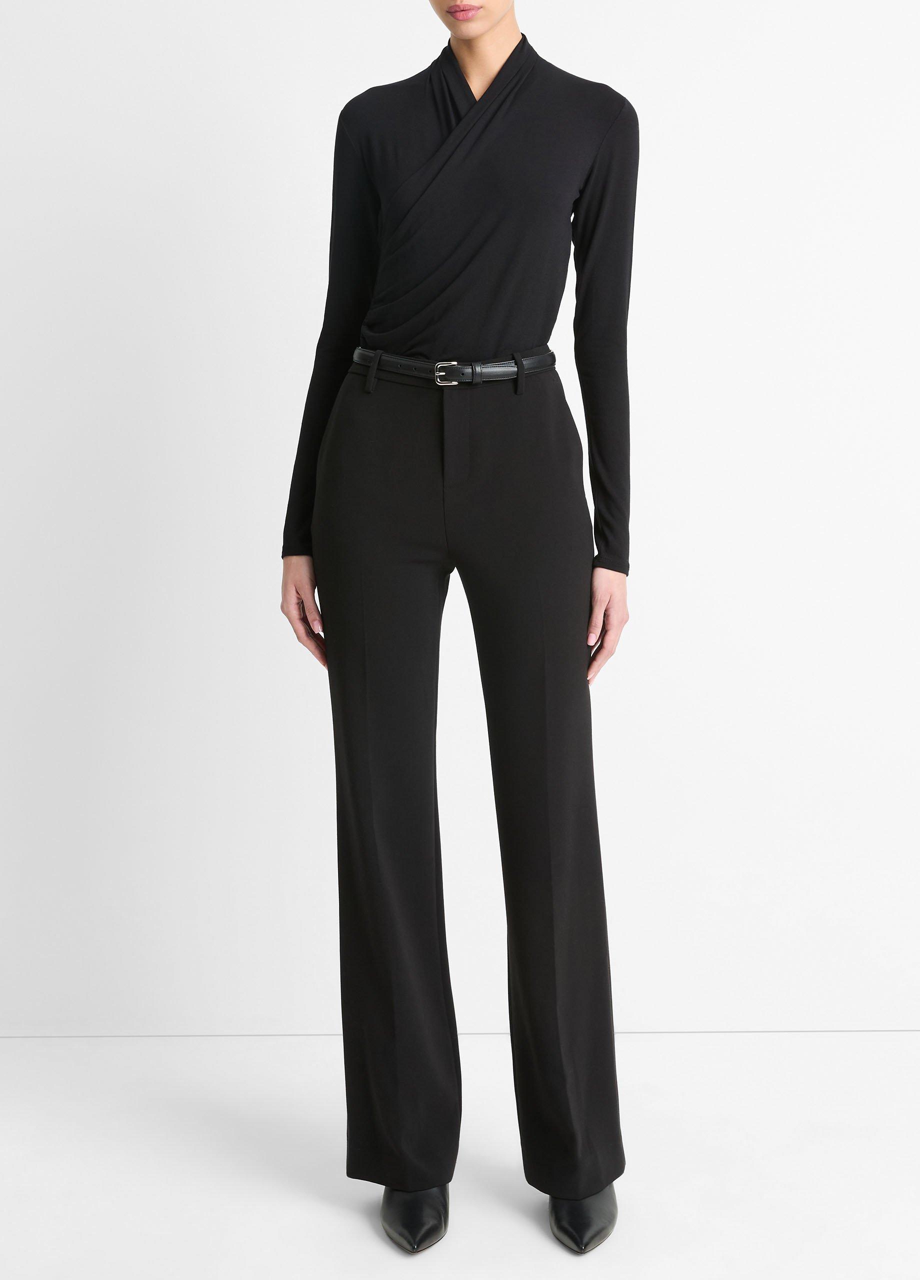 Fixed Wrap Long-Sleeve Top in Long Sleeve | Vince
