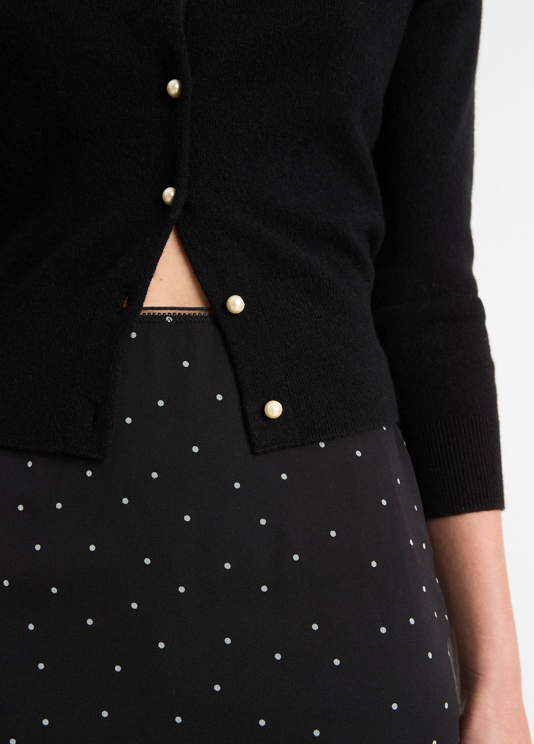 Thumbnail of Dot-Print Sheer Stretch-Silk Overlay Skirt