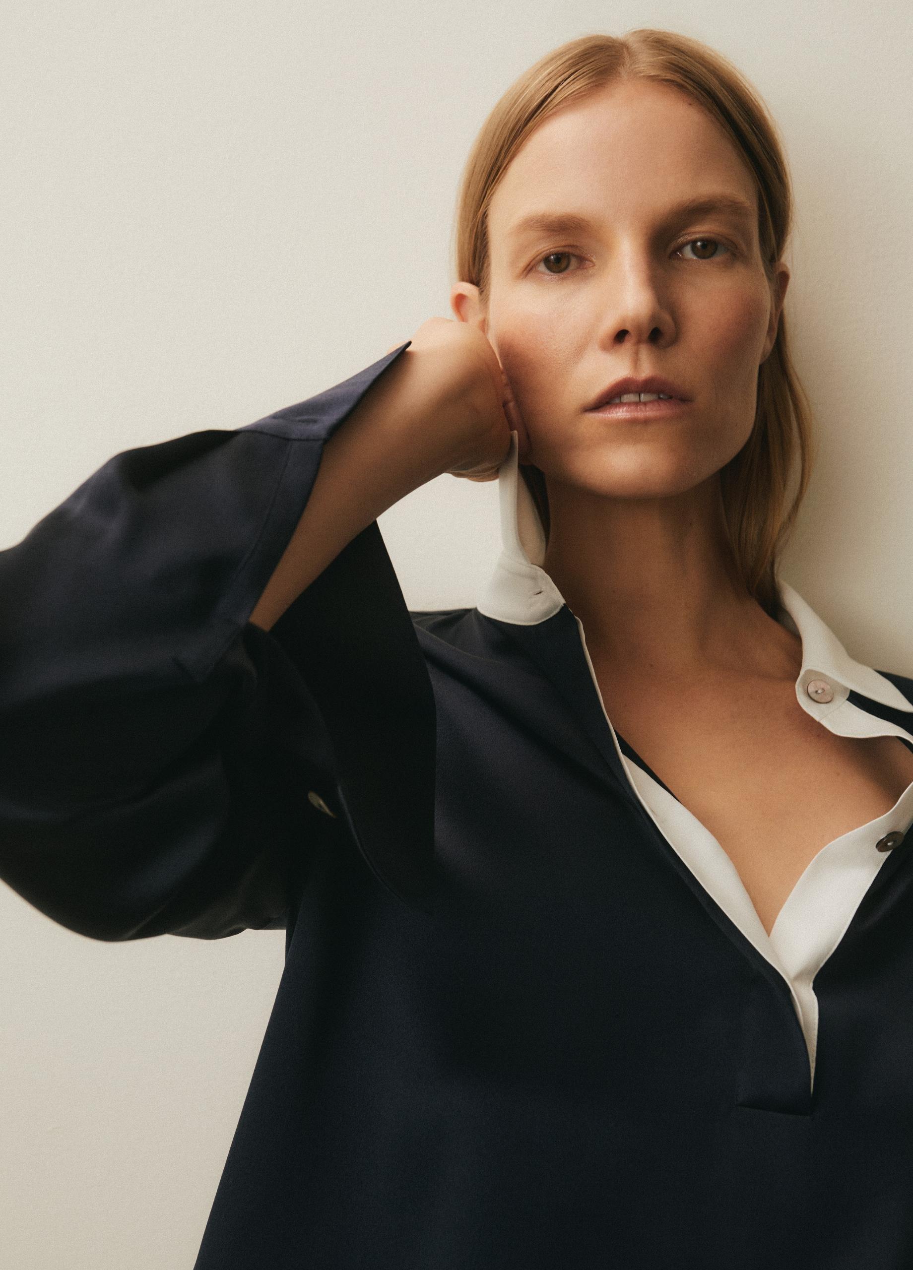 Silk Satin Rugby Shirt image number 4