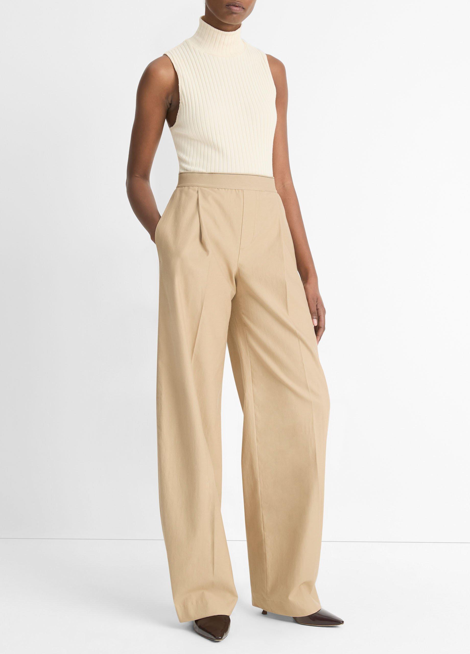 Thumbnail of Elastic-Waistband Cotton-Wool Wide-Leg Pant