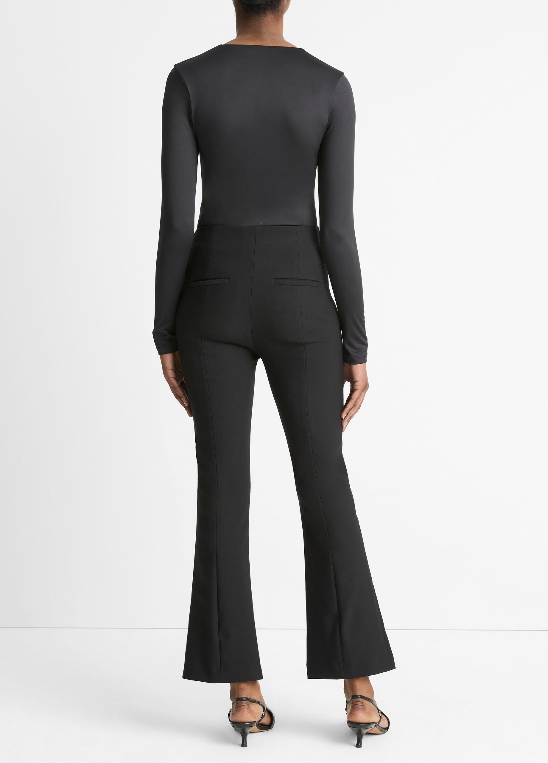 Mid-Rise Pintuck Crop Flare Pant in Trousers | Vince