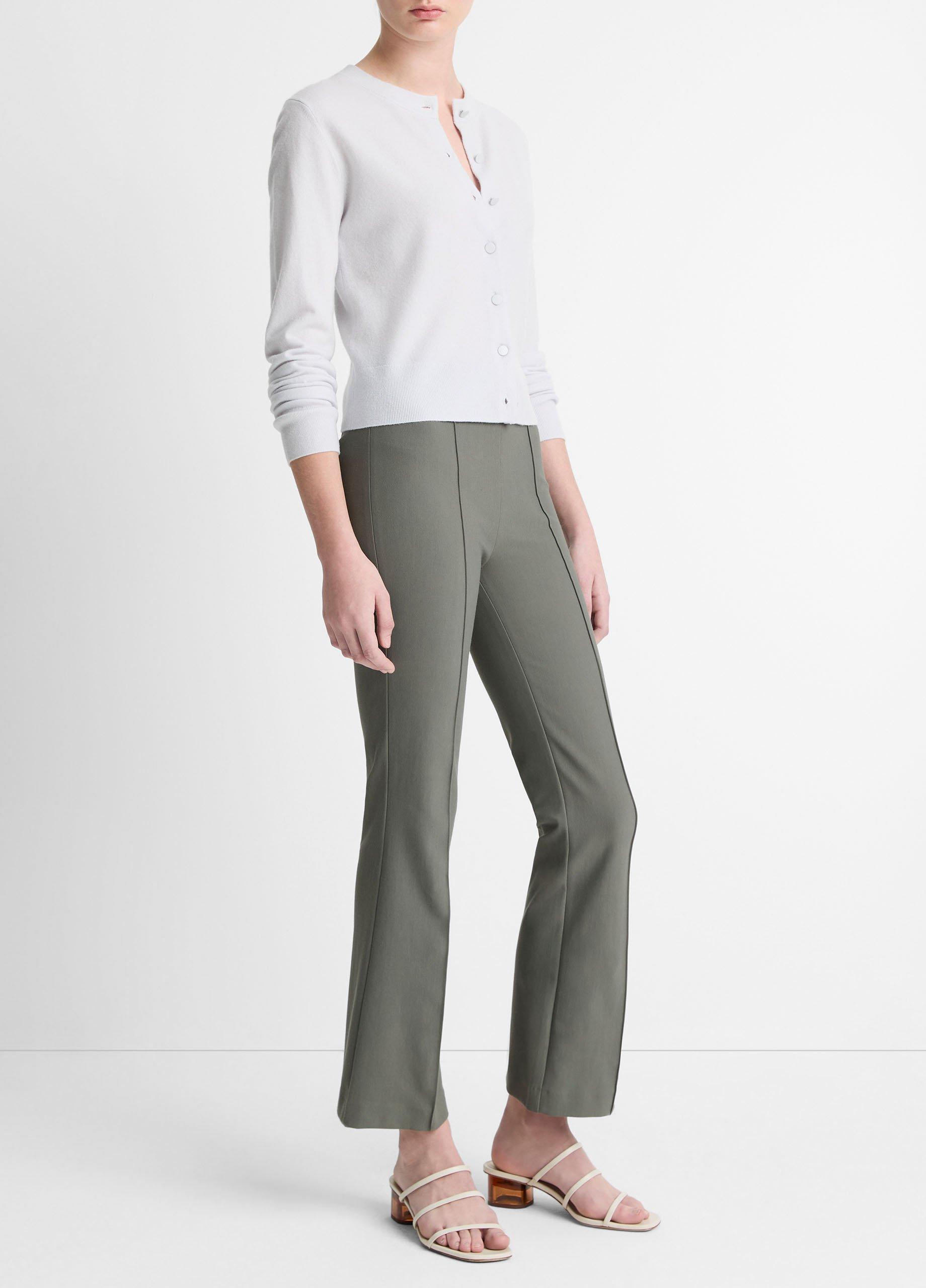 Mid-Rise Pintuck Crop Flare Pant image number 1