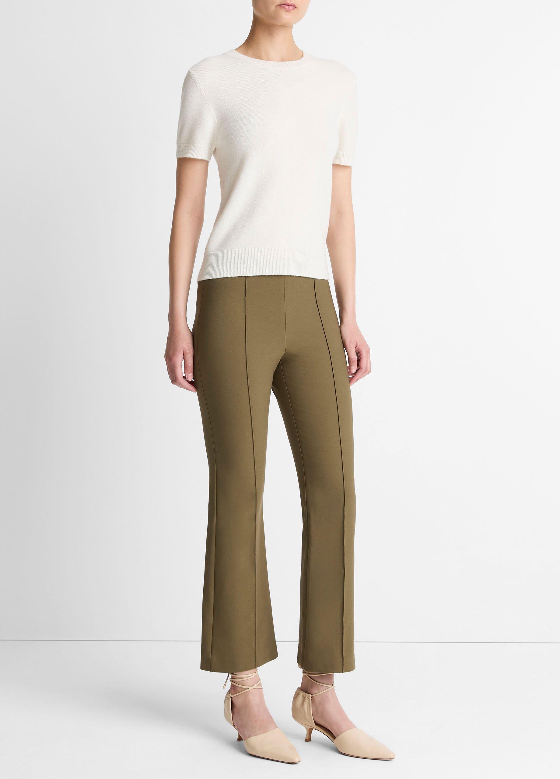 Mid-Rise Pintuck Crop Flare Pant image number 1