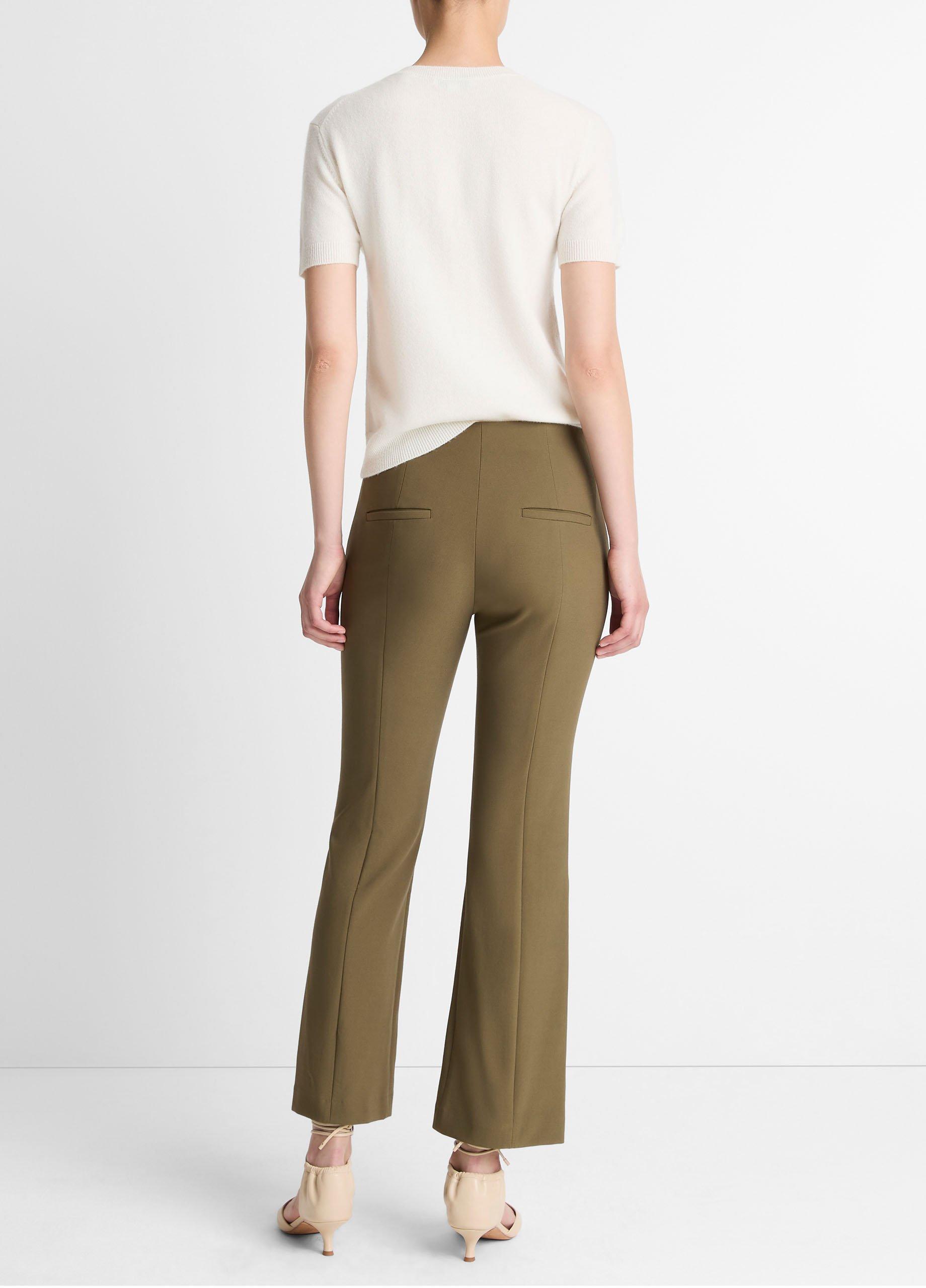 Mid-Rise Pintuck Crop Flare Pant image number 2