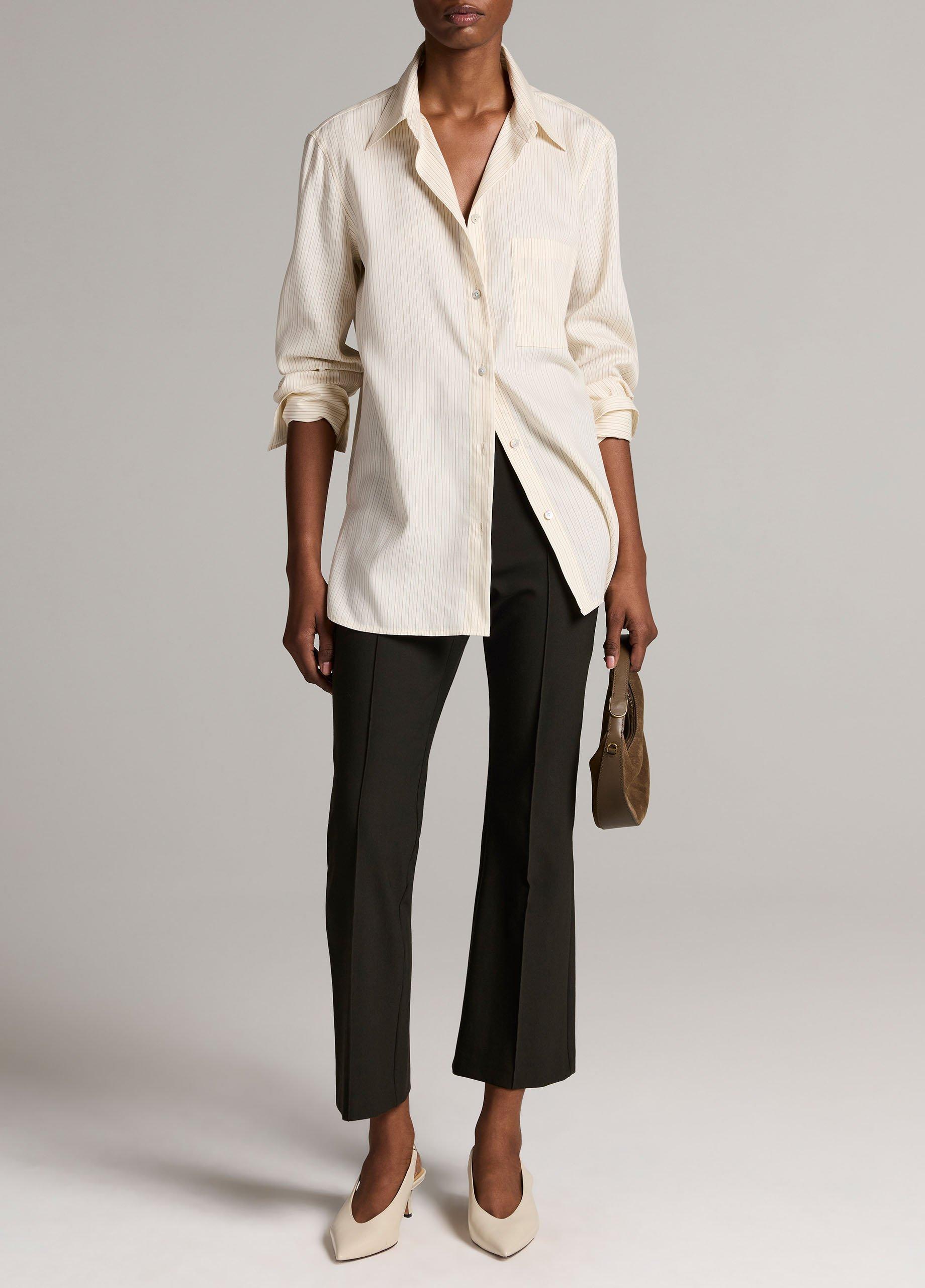 Niki Mid-Rise Pintuck Crop Flare Pant image number 0