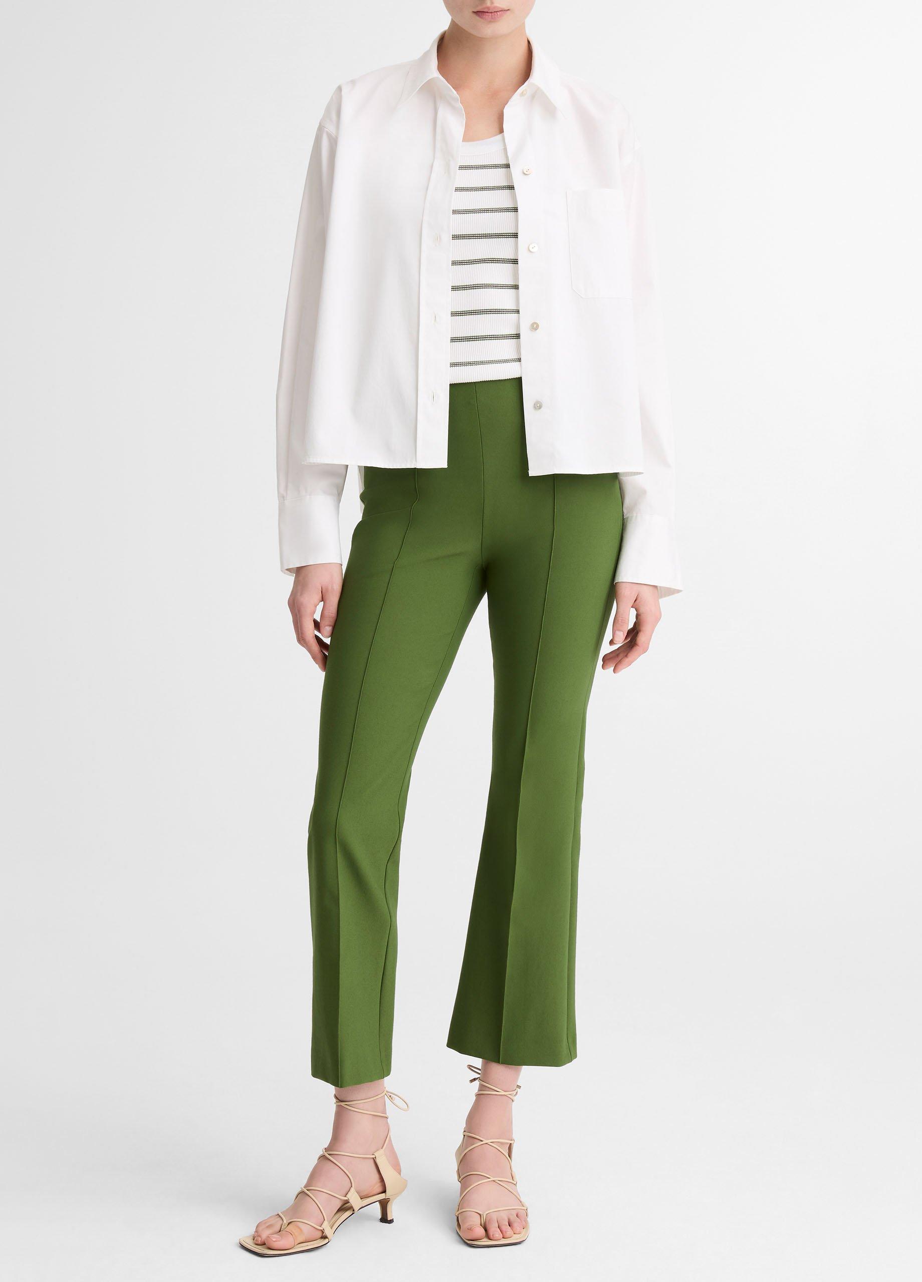 Niki Mid-Rise Pintuck Crop Flare Pant image number 0