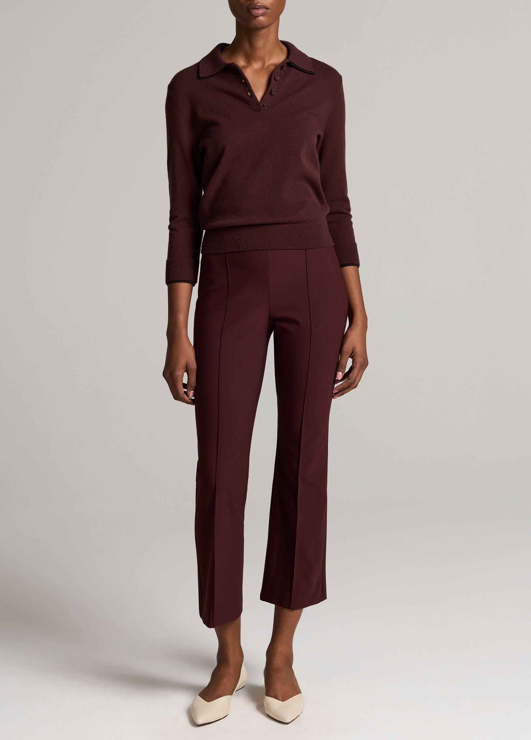 Niki Mid-Rise Pintuck Crop Flare Pant image number 0