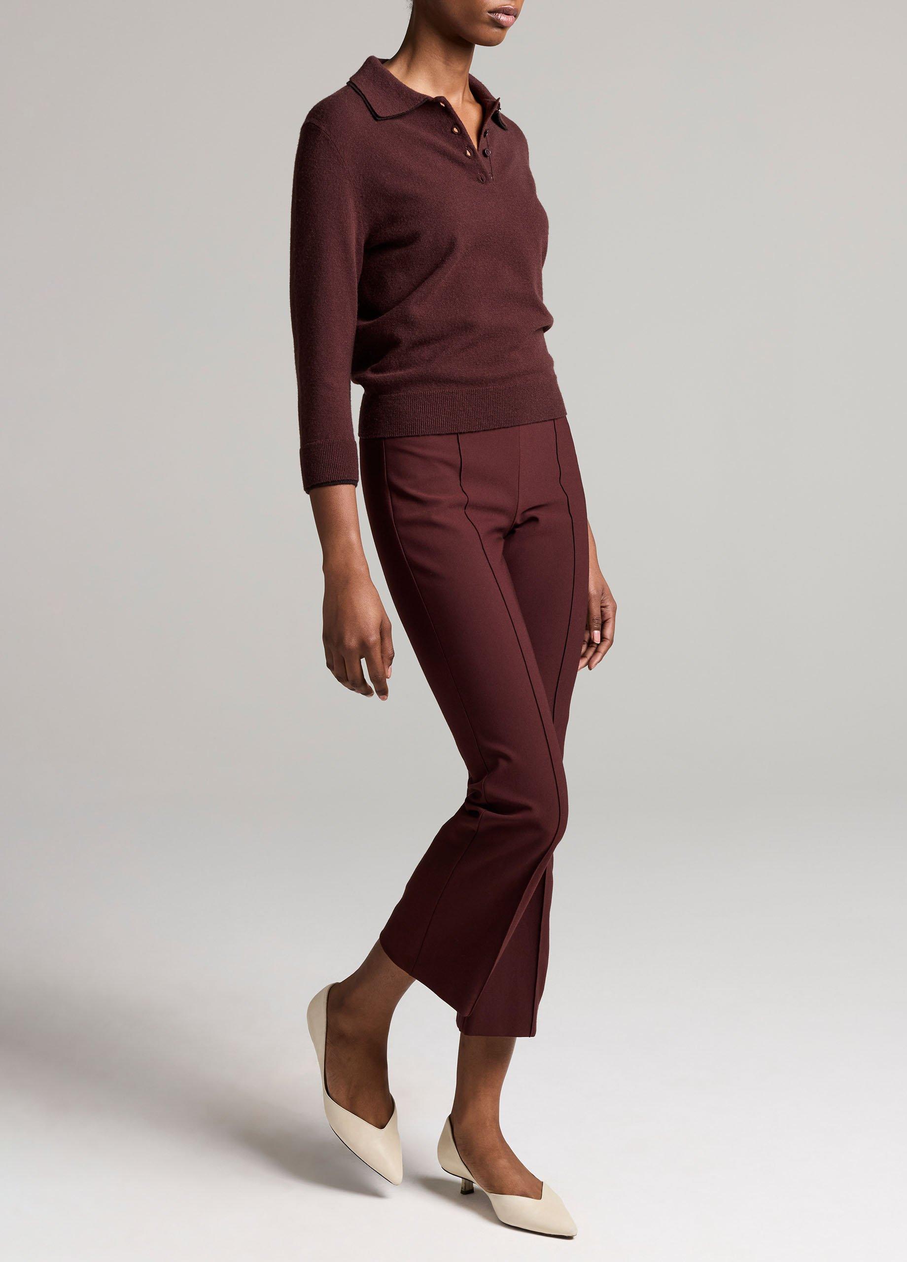 Niki Mid-Rise Pintuck Crop Flare Pant image number 1