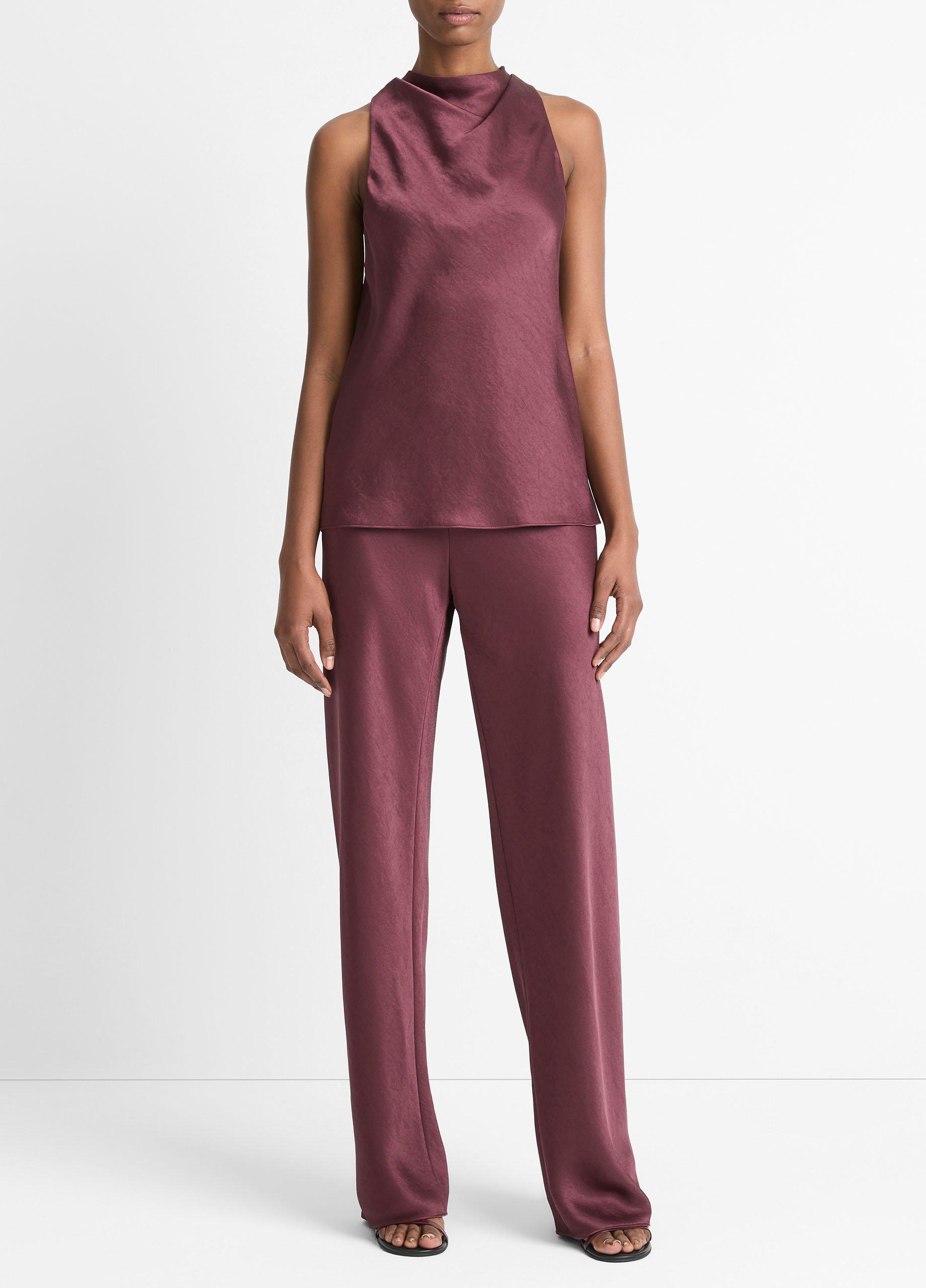 【Vince】 Cowl neckトップ Vince Draped Cowl-Neck Top | Neiman Marcus