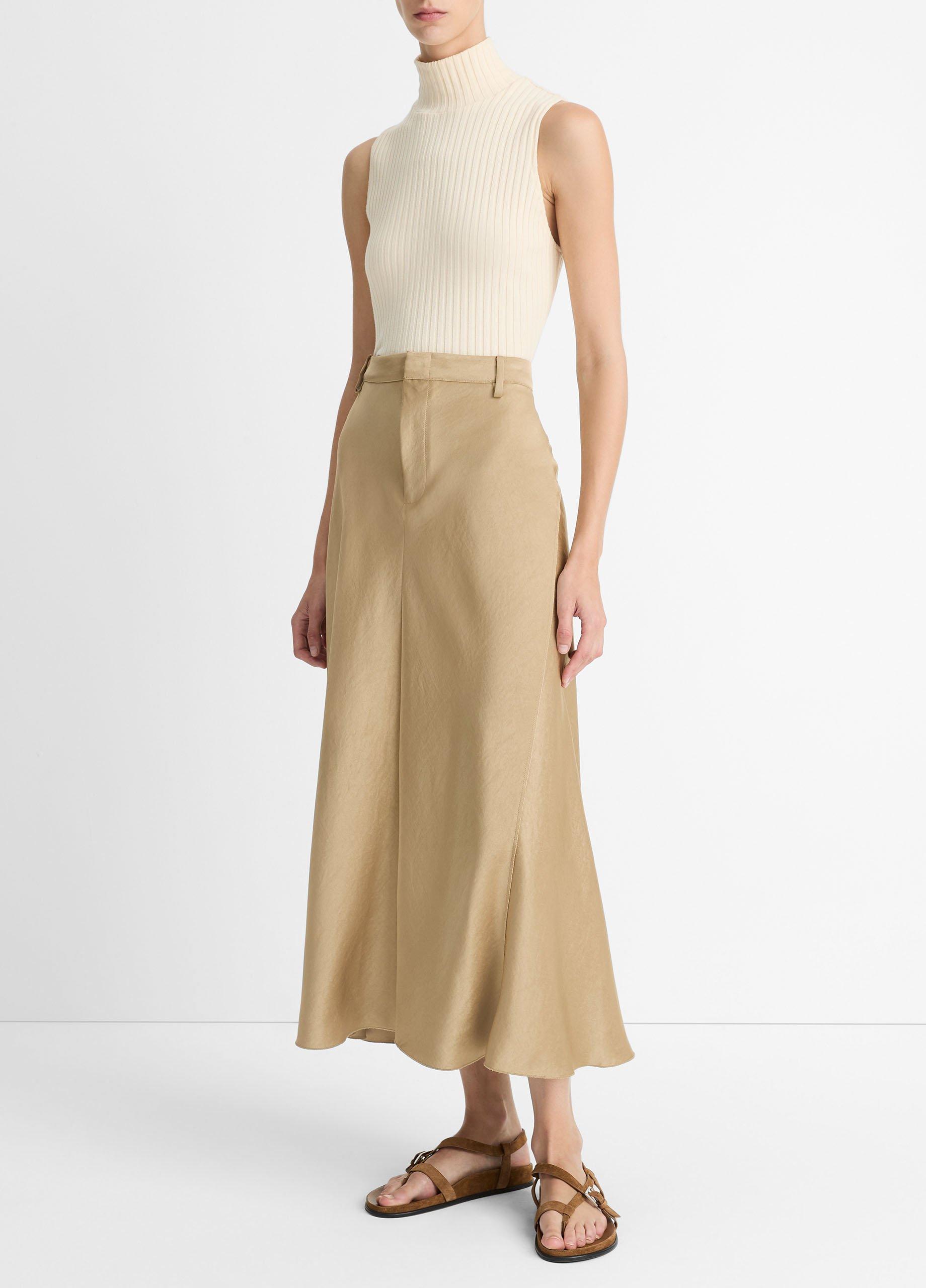 Satin A-Line Trouser Skirt image number 2