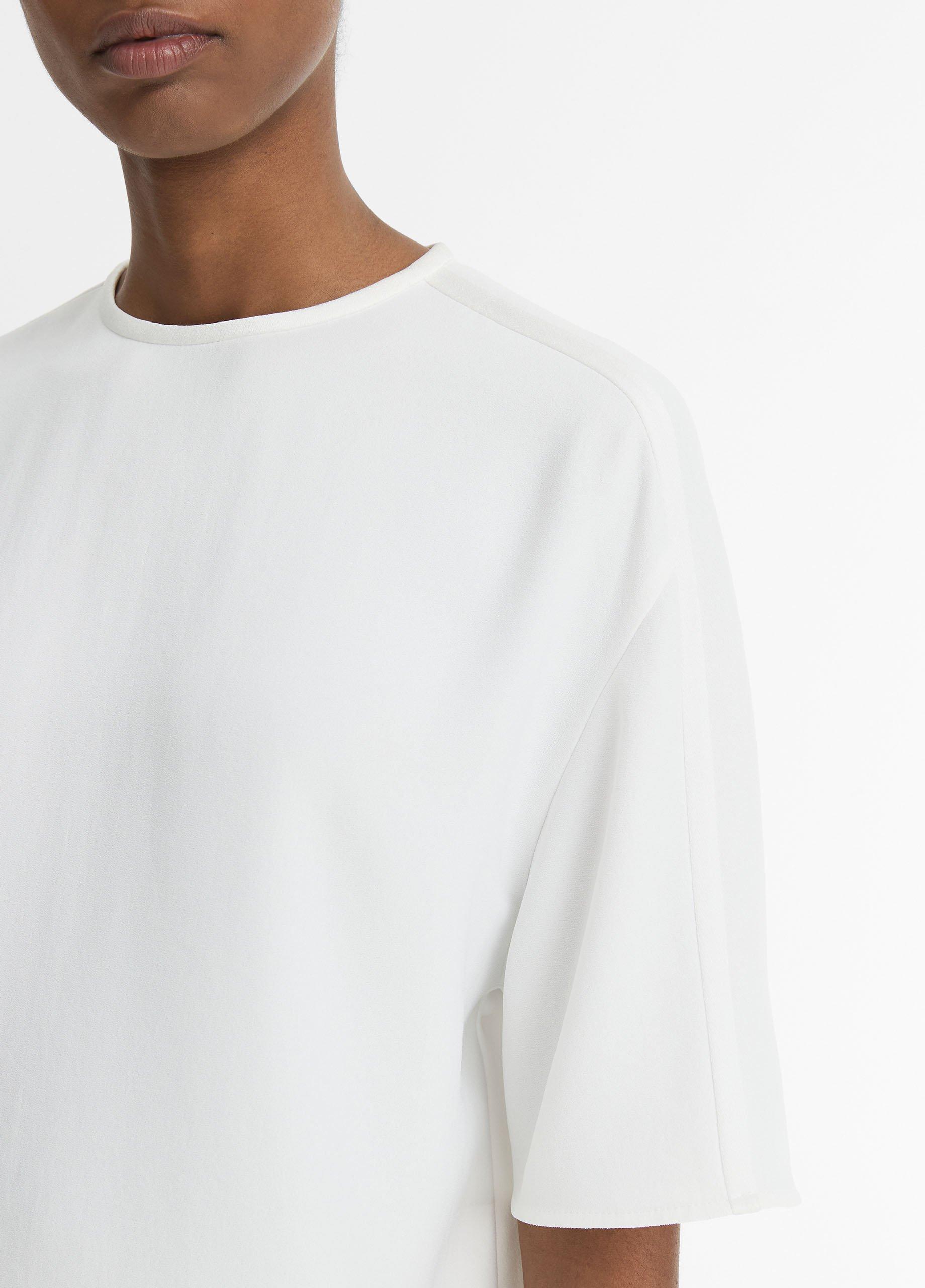 Thumbnail of Satin-Trimmed Crepe T-Shirt