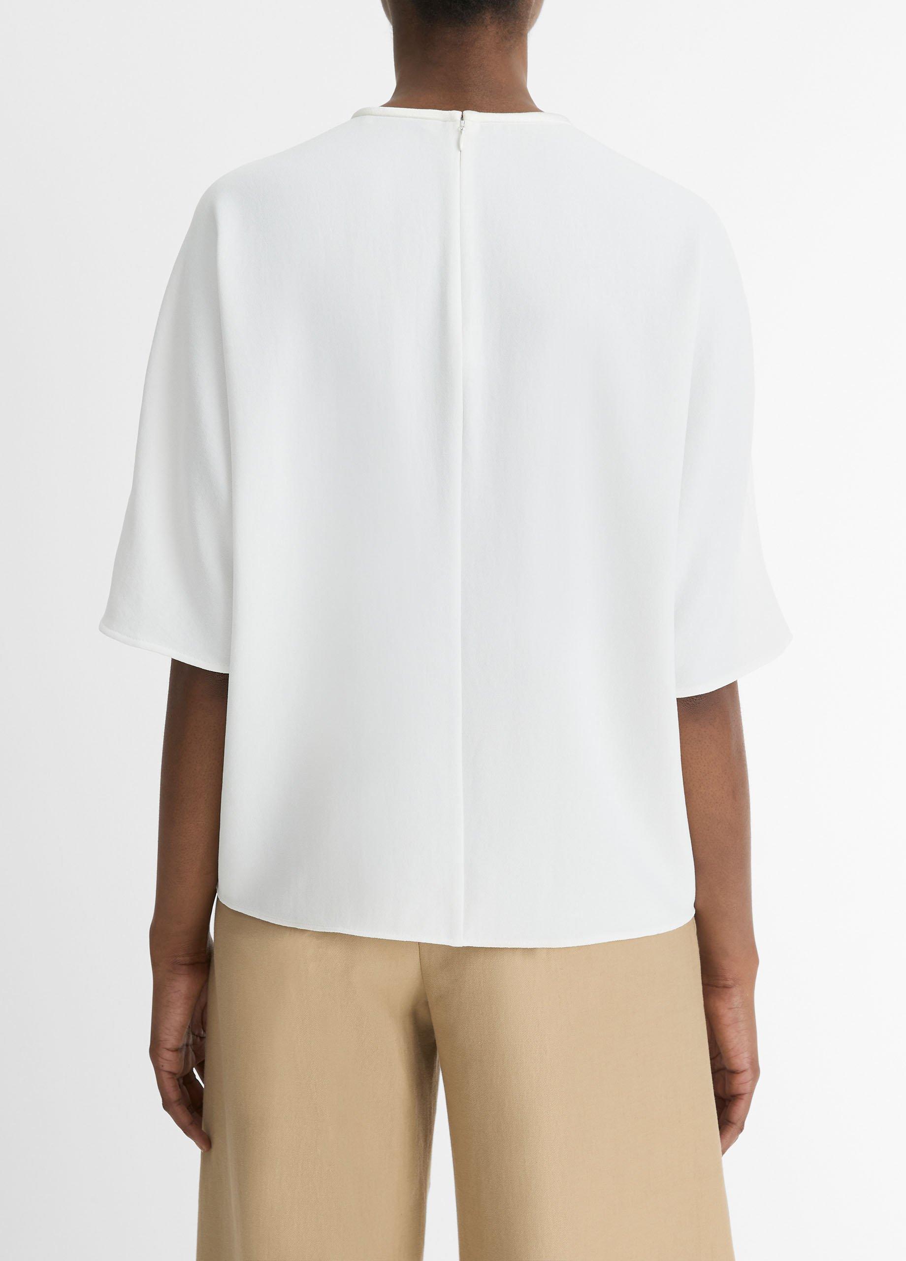 Thumbnail of Satin-Trimmed Crepe T-Shirt