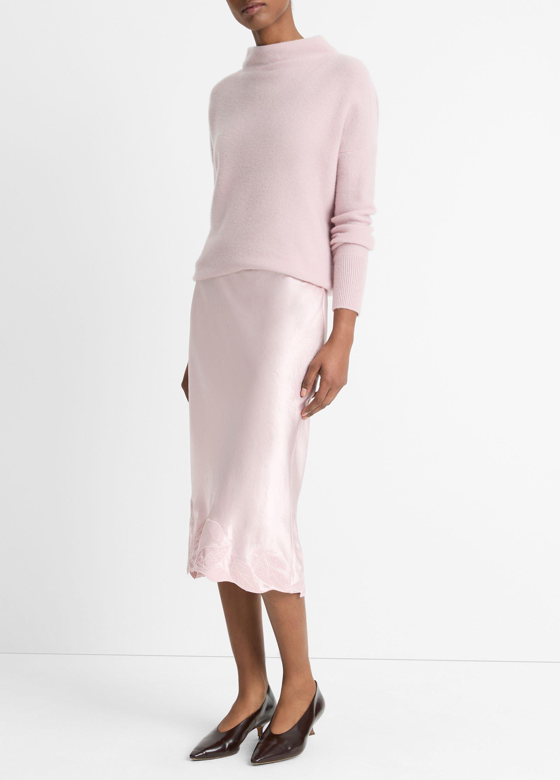 Thumbnail of Cutout-Hem Satin Slip Skirt