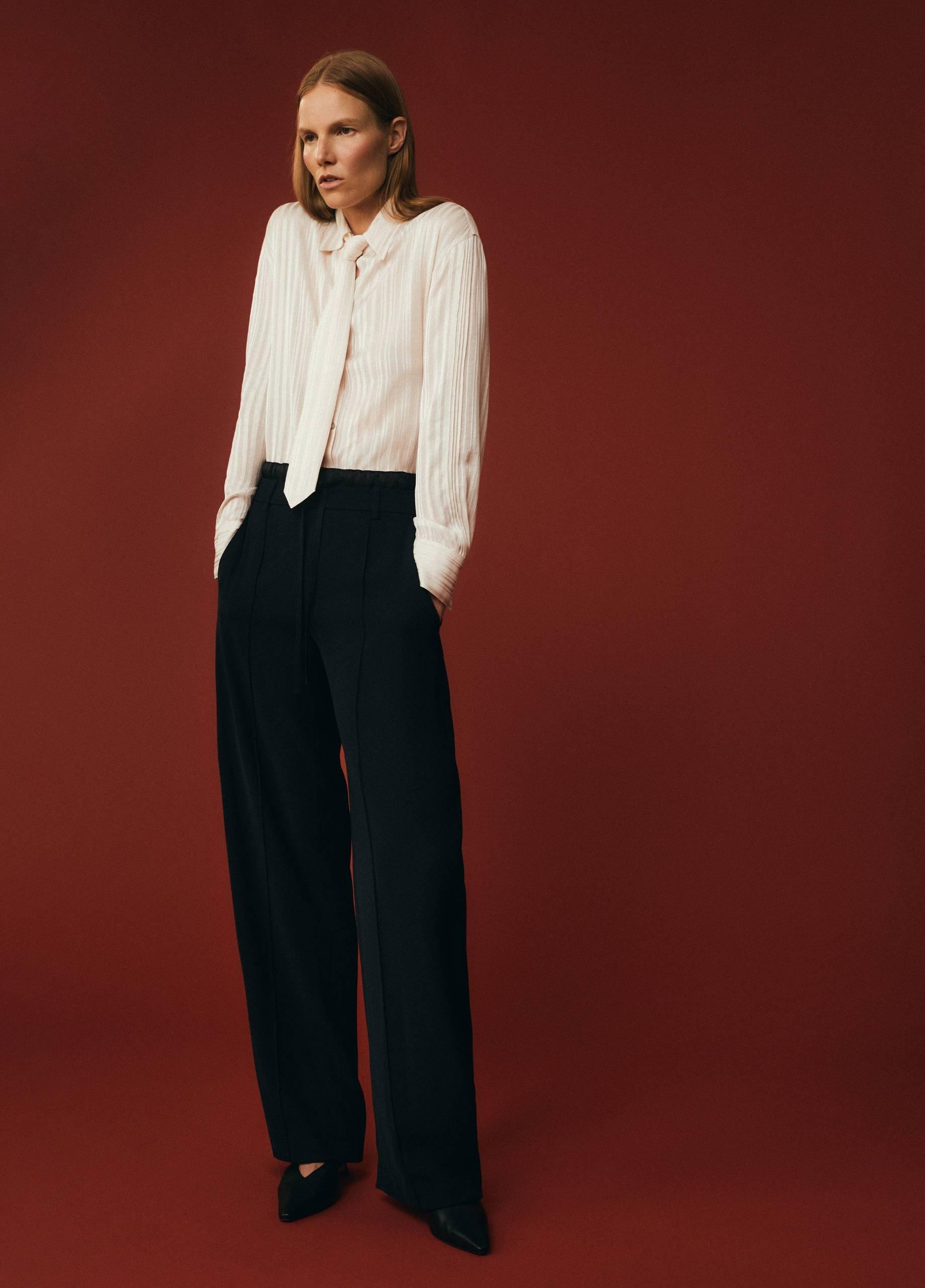 Thumbnail of Sheer-Stripe Pintuck Blouse